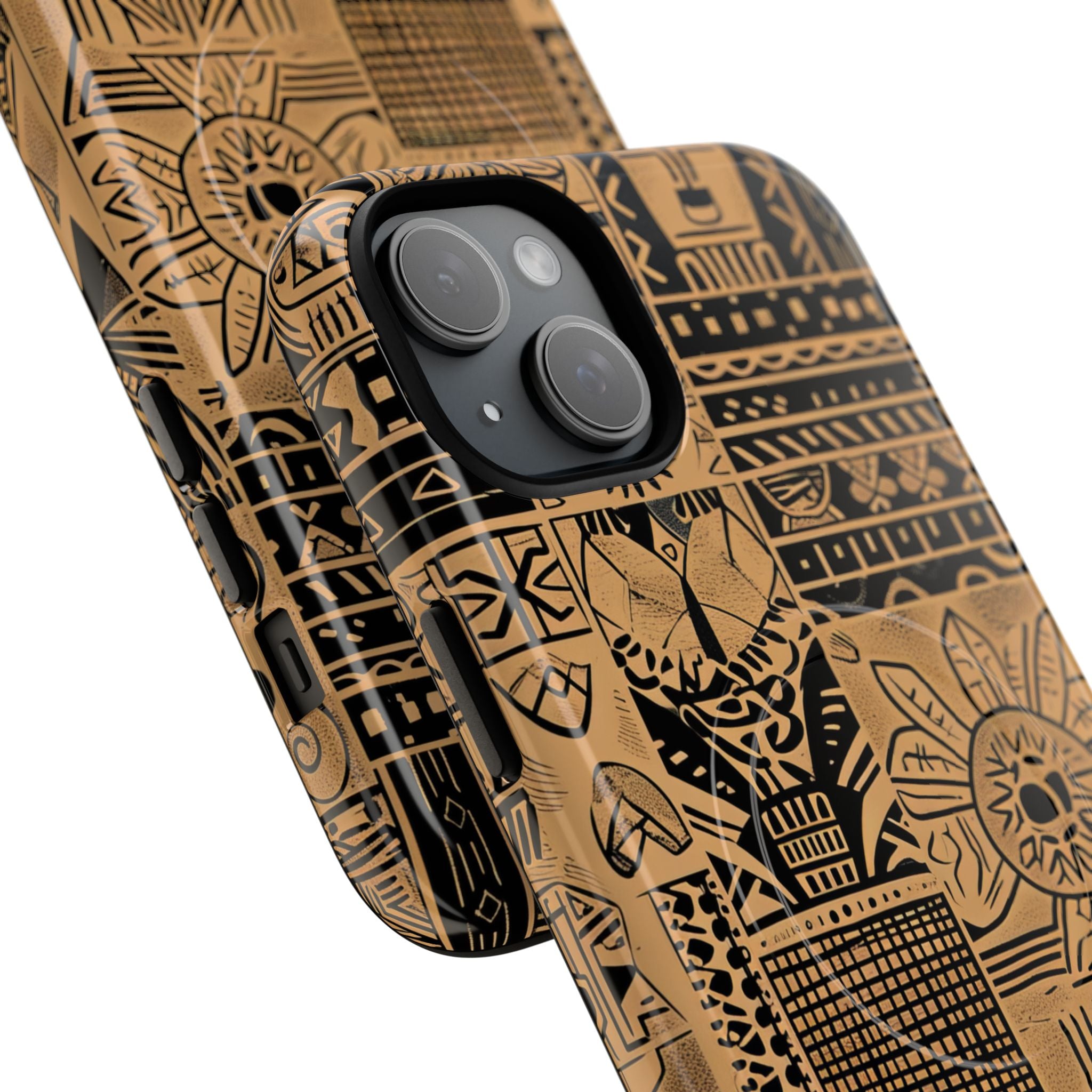Tribal Faces iPhone 15 Plus hoesje - Tough+