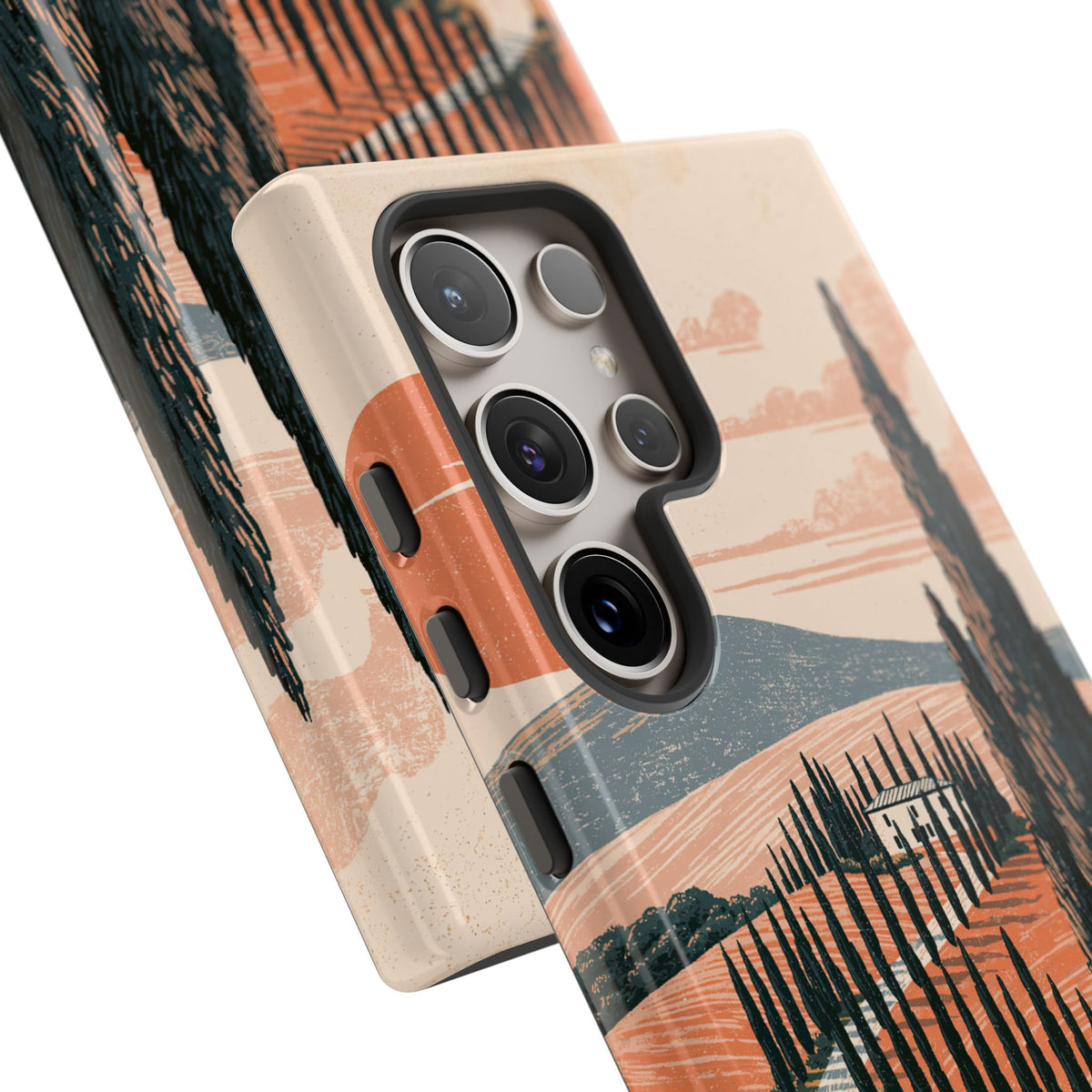 Tuscan Cypress Horizon · Tough Phone Case for Samsung · Orange