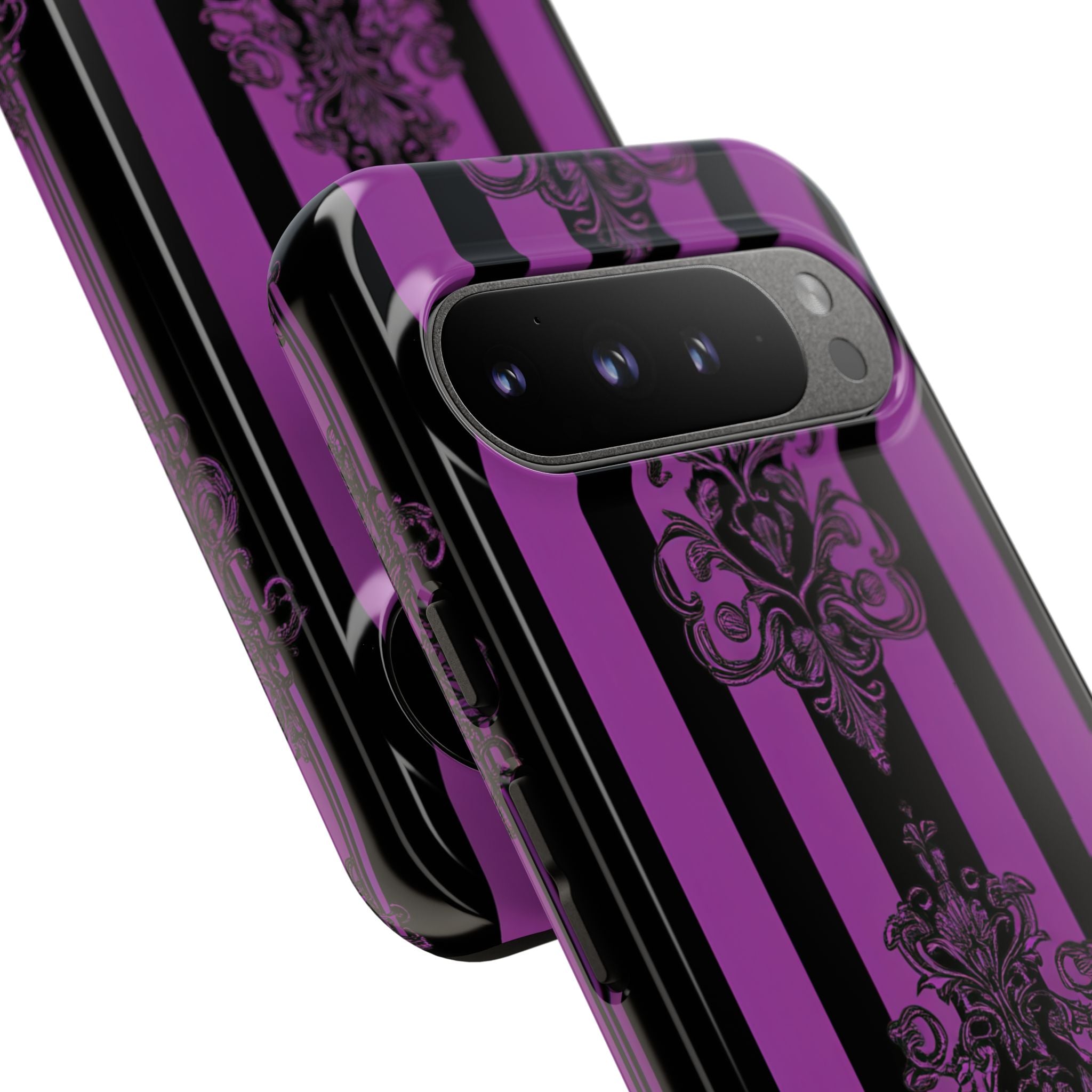 Damask Elegance Lila Google Pixel 9 Pro XL Case - Tough