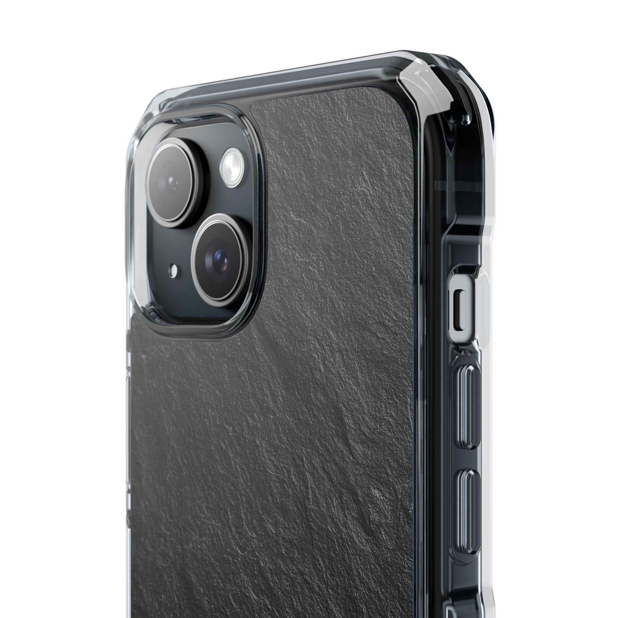 Black Impact MagSafe Phone Case for iPhone - Raw Obsidian Slate