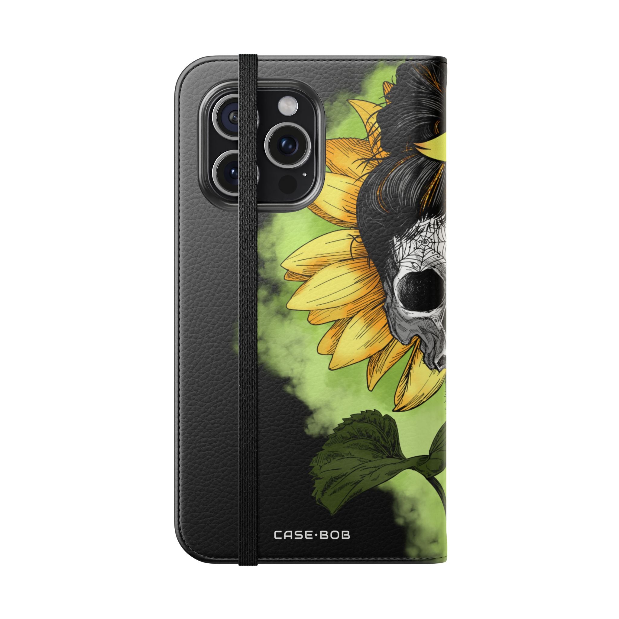 Skull Sunflower - iPhone 15 Pro Max Case - Wallet