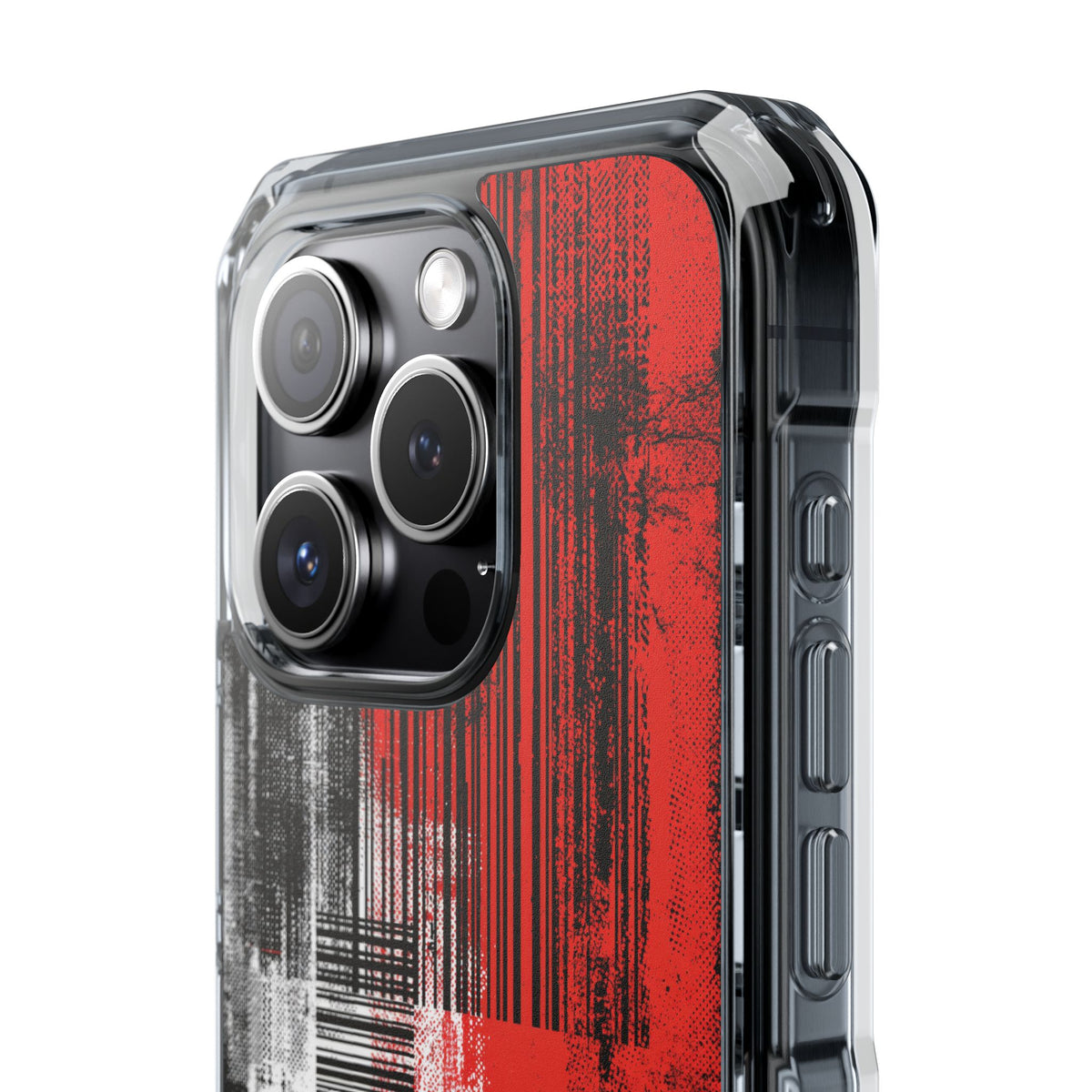Distorted Barcode · Clear Impact Magnetic Phone Case for iPhone · Black