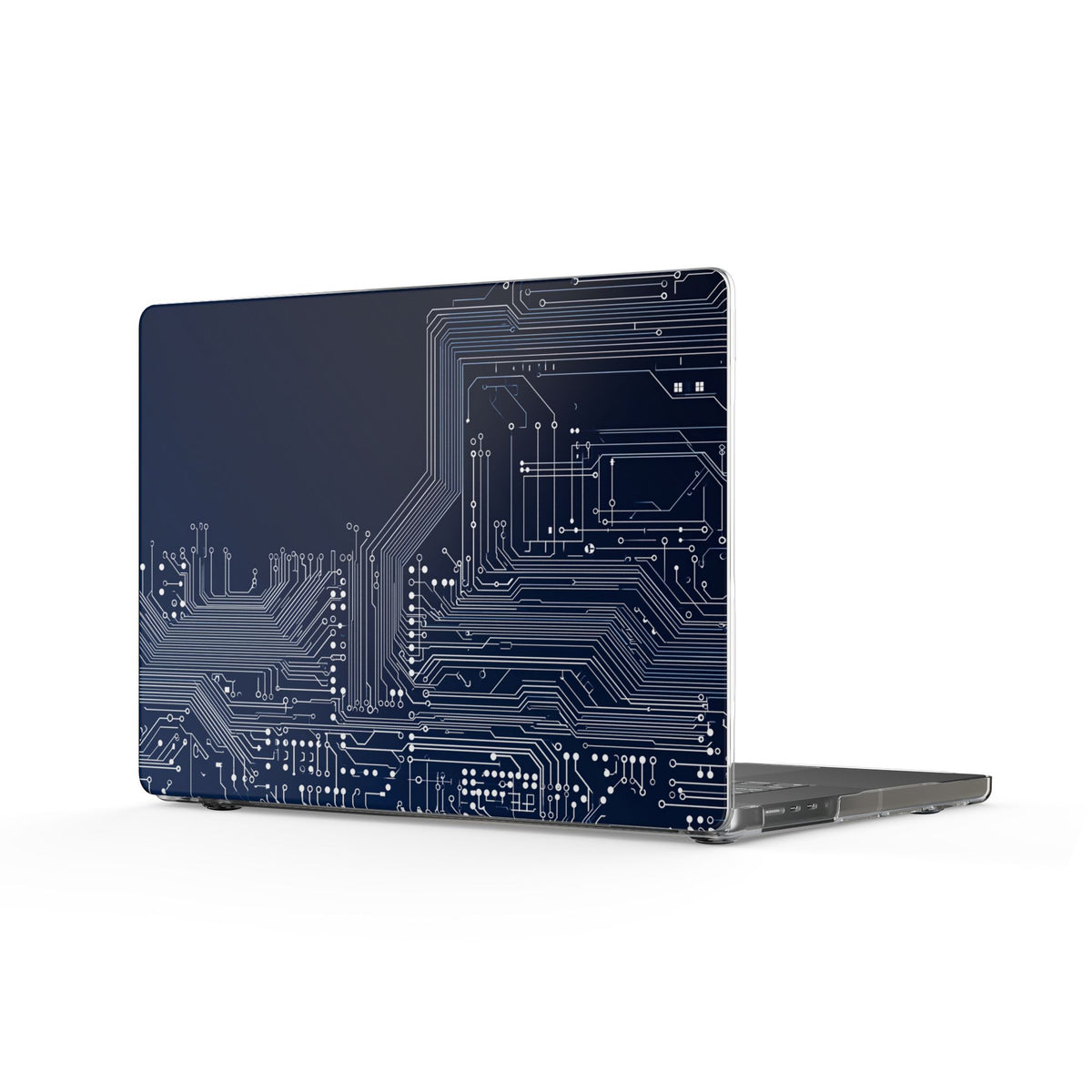 Circuit Board Clear MacBook Case — Tech Pattern Laptop Cover