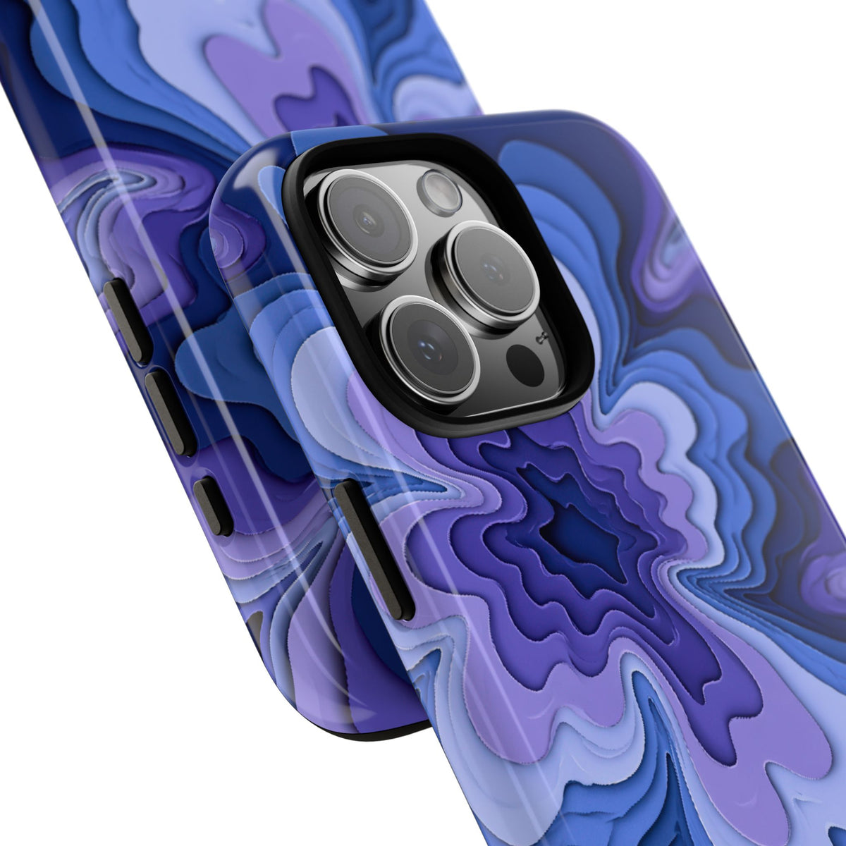 Periwinkle Strata Bloom · Tough Phone Case for iPhone · Purple