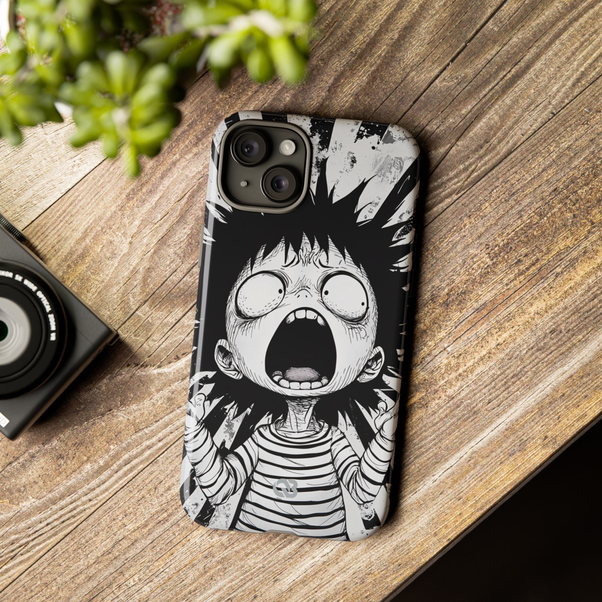 Chaotic Monochrome Scream · Tough Fundas para teléfono para iPhone