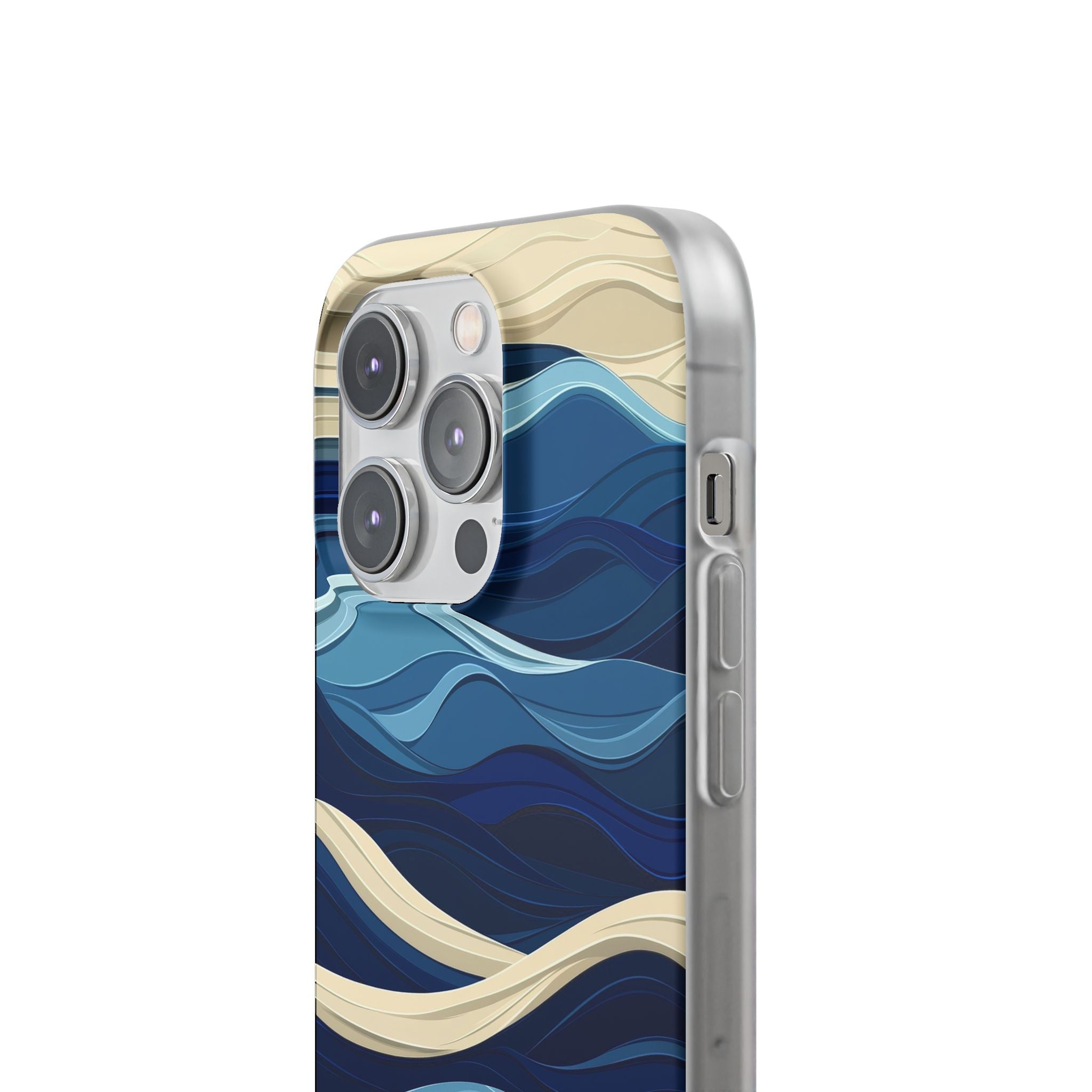 Cobalt Coast Layers · Soft Phone Case for iPhone