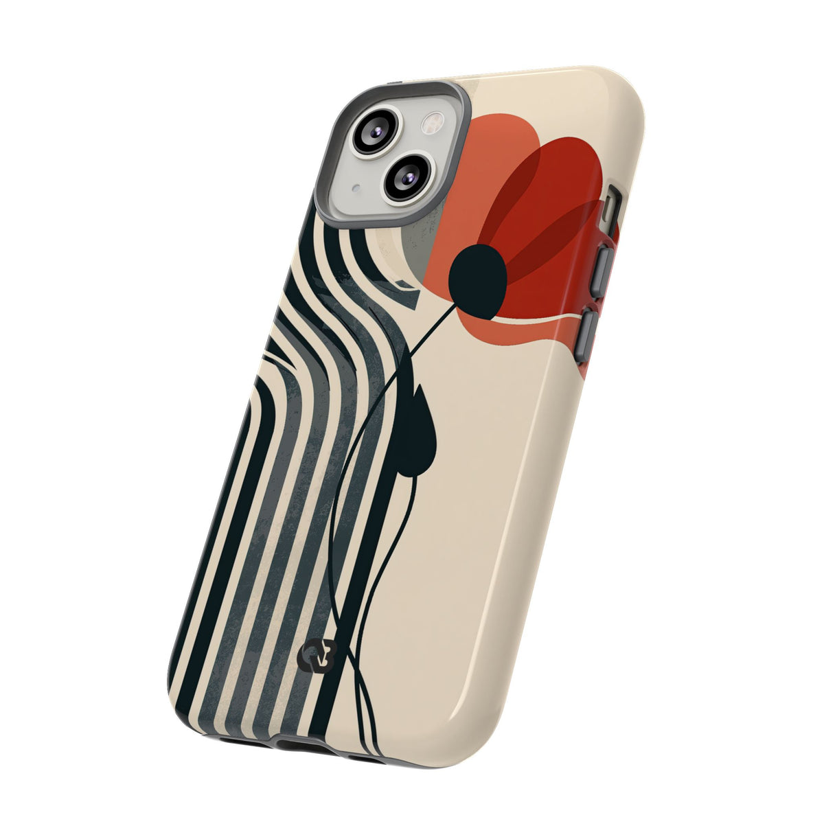 Modernist Poppy · Tough Phone Case for iPhone · Beige