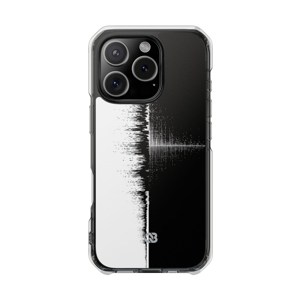 Black Impact MagSafe Phone Case for iPhone - Static Signal Split