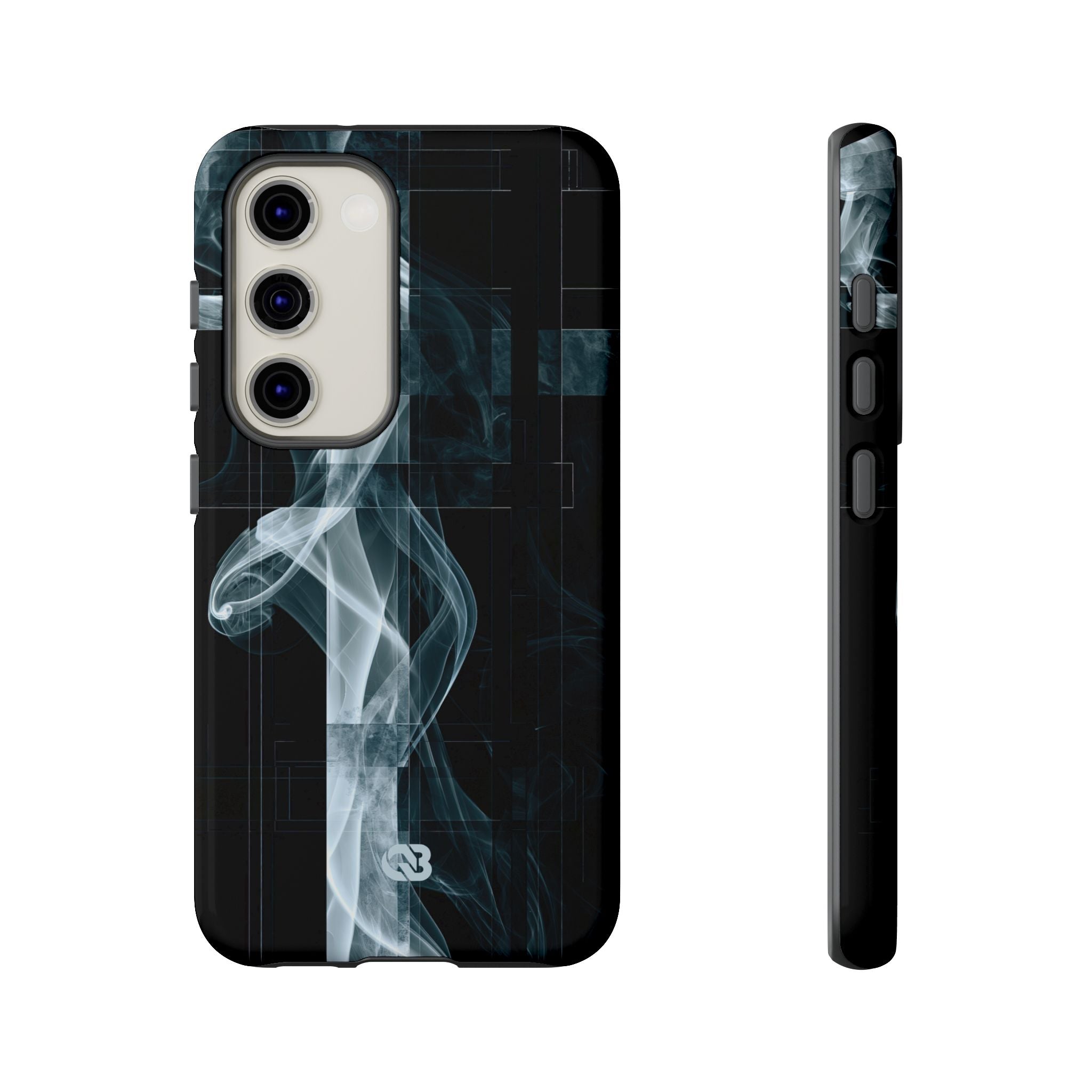 Black Tough Phone Case for Samsung - Arctic Vapor Grid