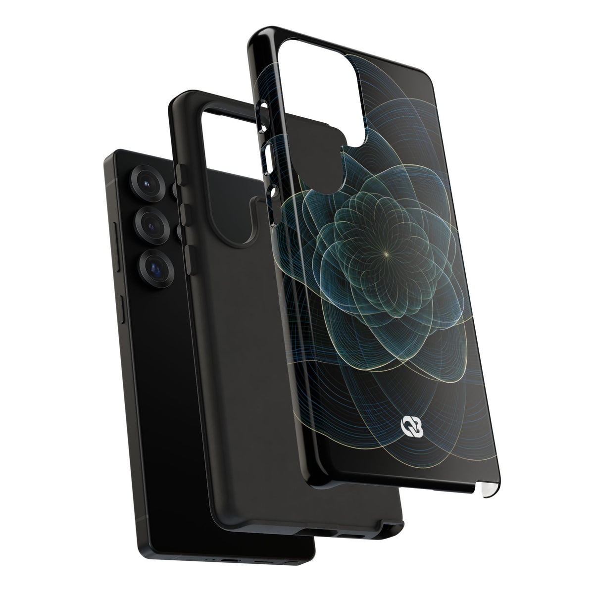 Blue Tough Phone Case for Samsung - Celestial Wireframe Bloom