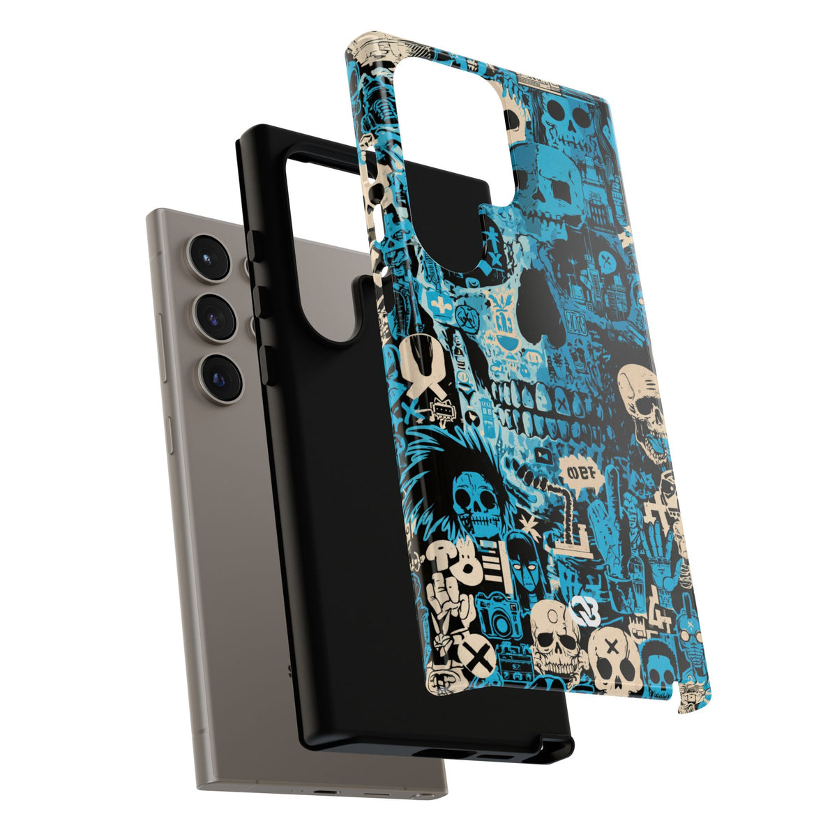 Electric Skull Graffiti · Tough Phone Case for Samsung · Blue