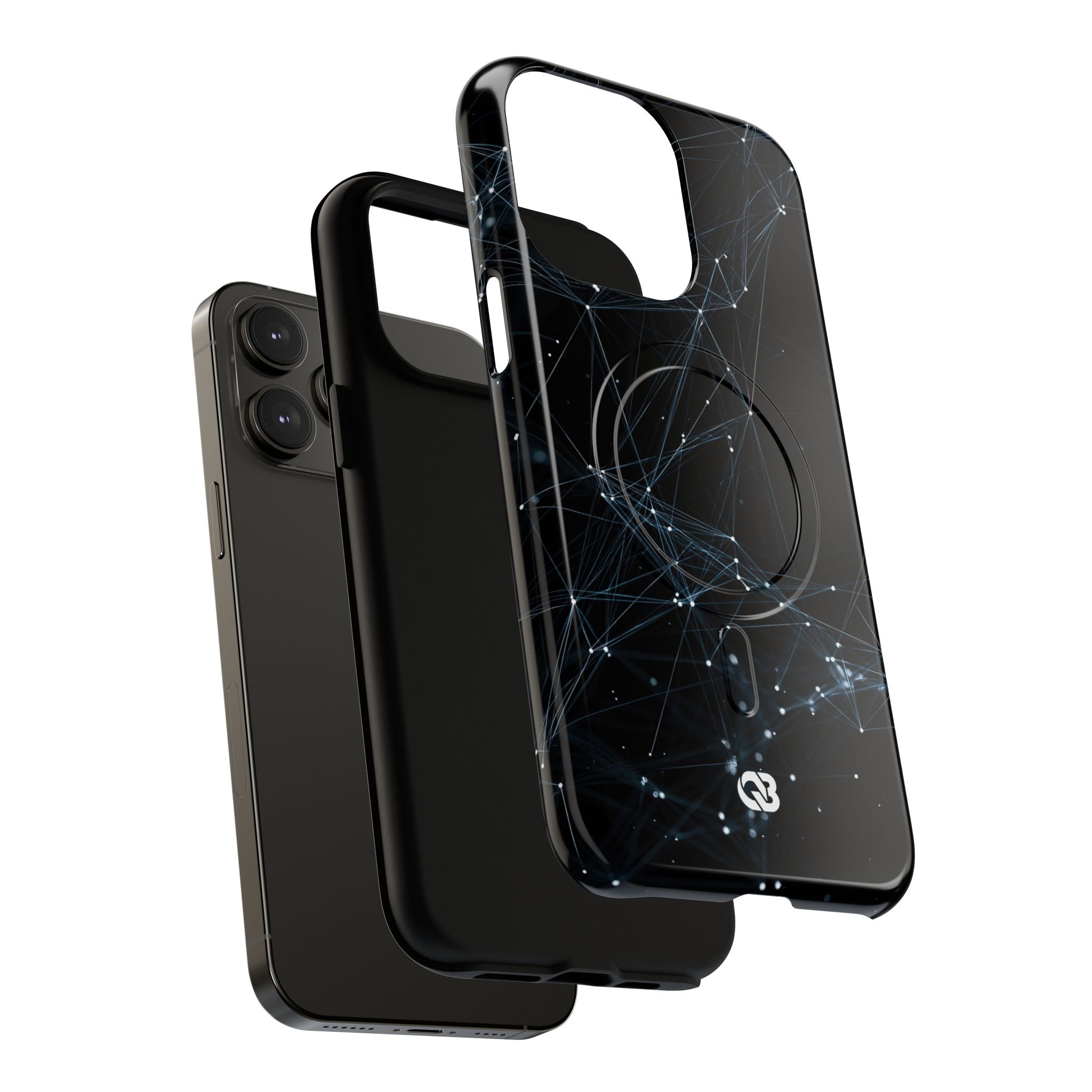 Black Tough 2.0 Magsafe Phone Case for iPhone - Arctic Neural Mesh
