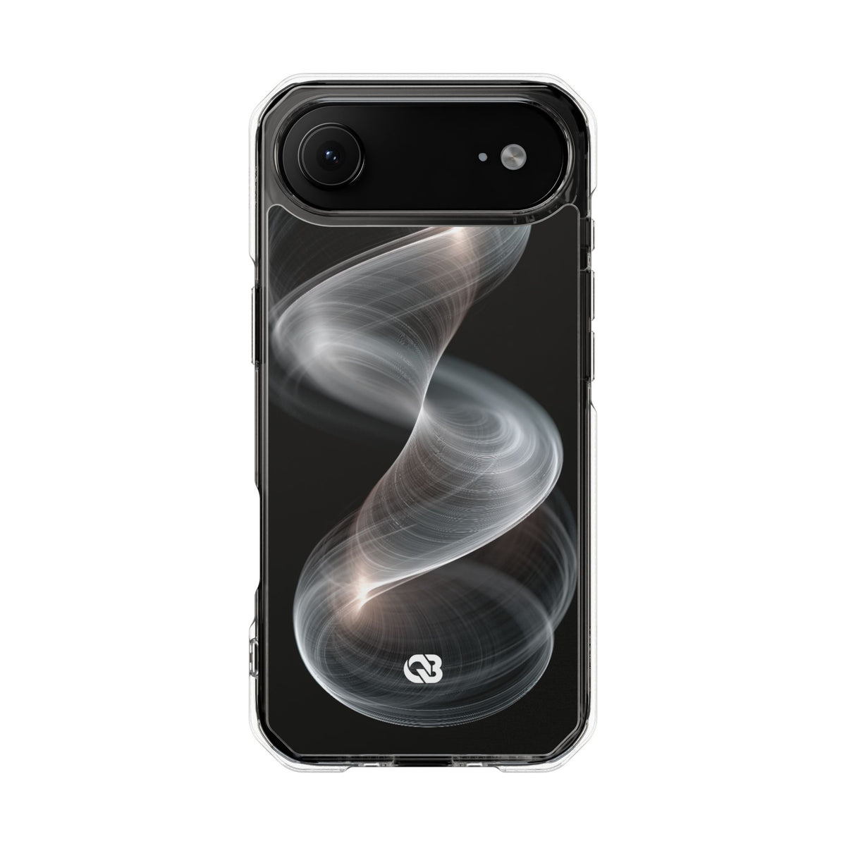 Luminous Vortex · Clear Impact Magnetic Phone Case for iPhone · Black
