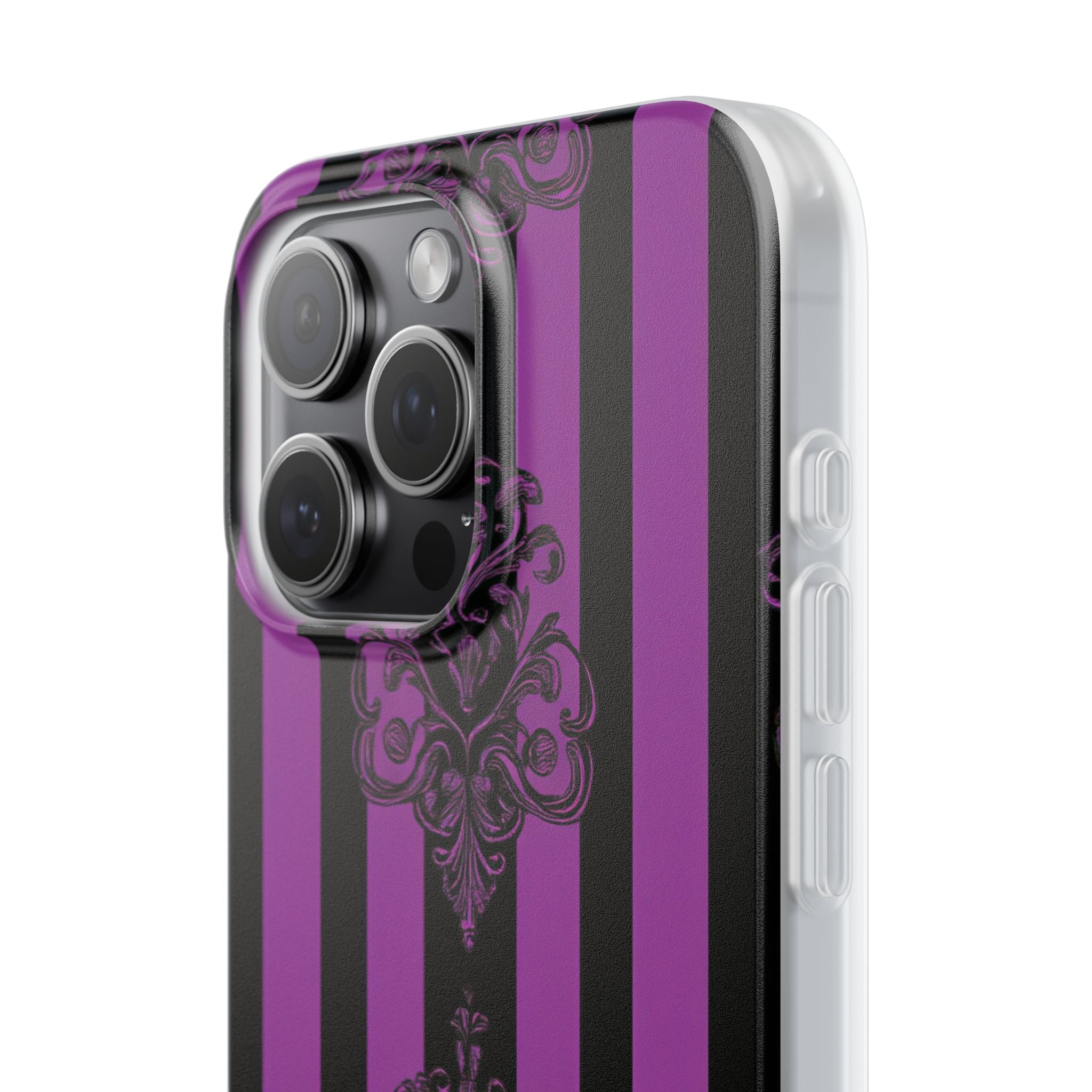 Damask Elegance Purple iPhone 15 Pro Max Case - Soft