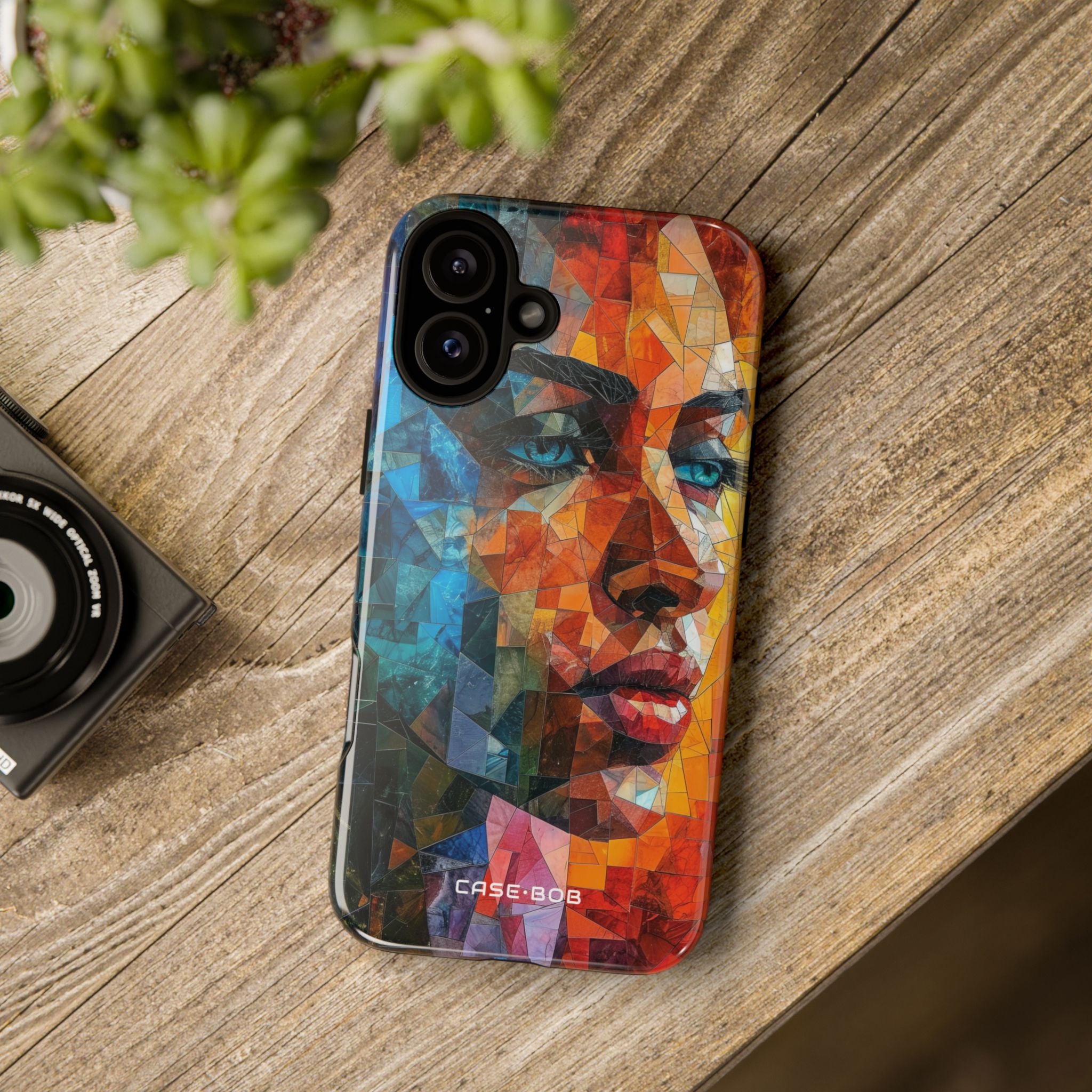 Mosaic Gaze iPhone 16 Plus Case - Tough