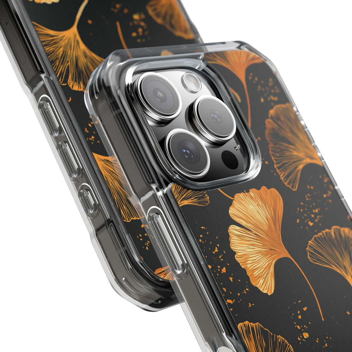 Gilded Ginkgo · Clear Impact Magnetic Phone Case for iPhone · Gold