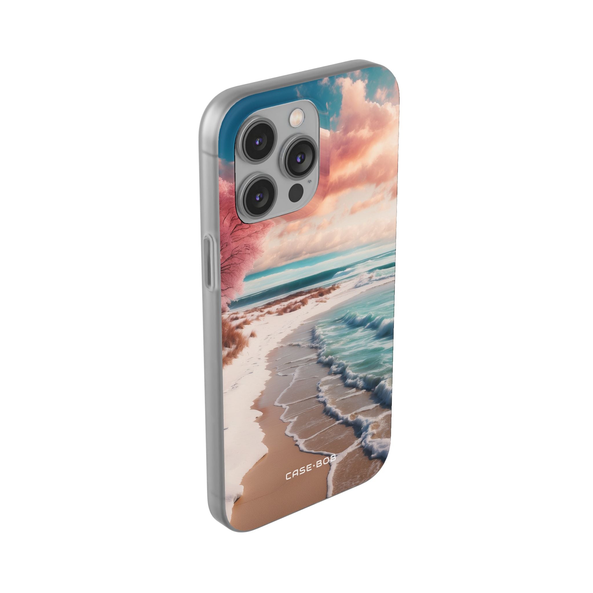 Pink Tree Breeze iPhone 14 Pro Max -pehmeä suojakotelo