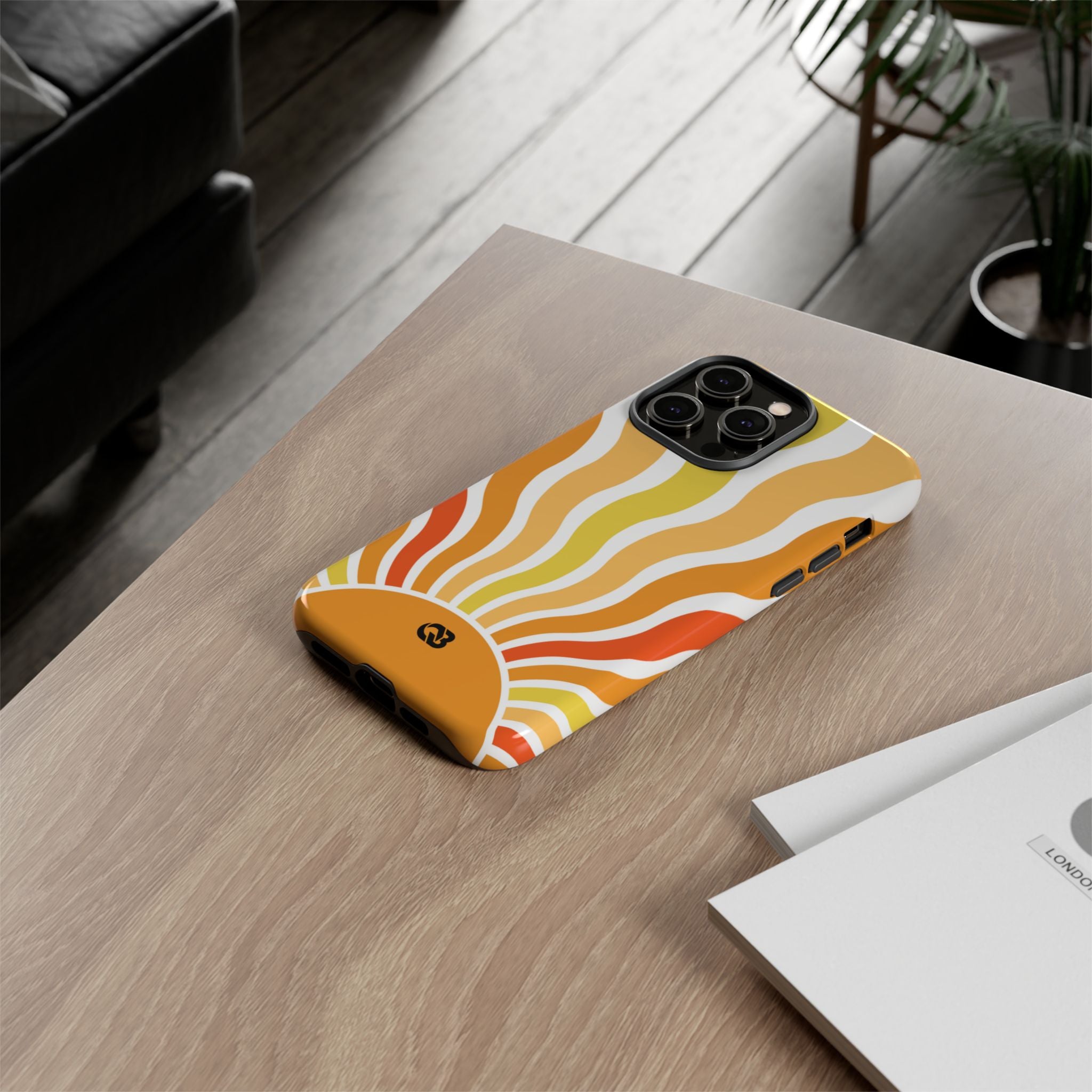 Amber Solar Waves · Tough Phone Case for iPhone