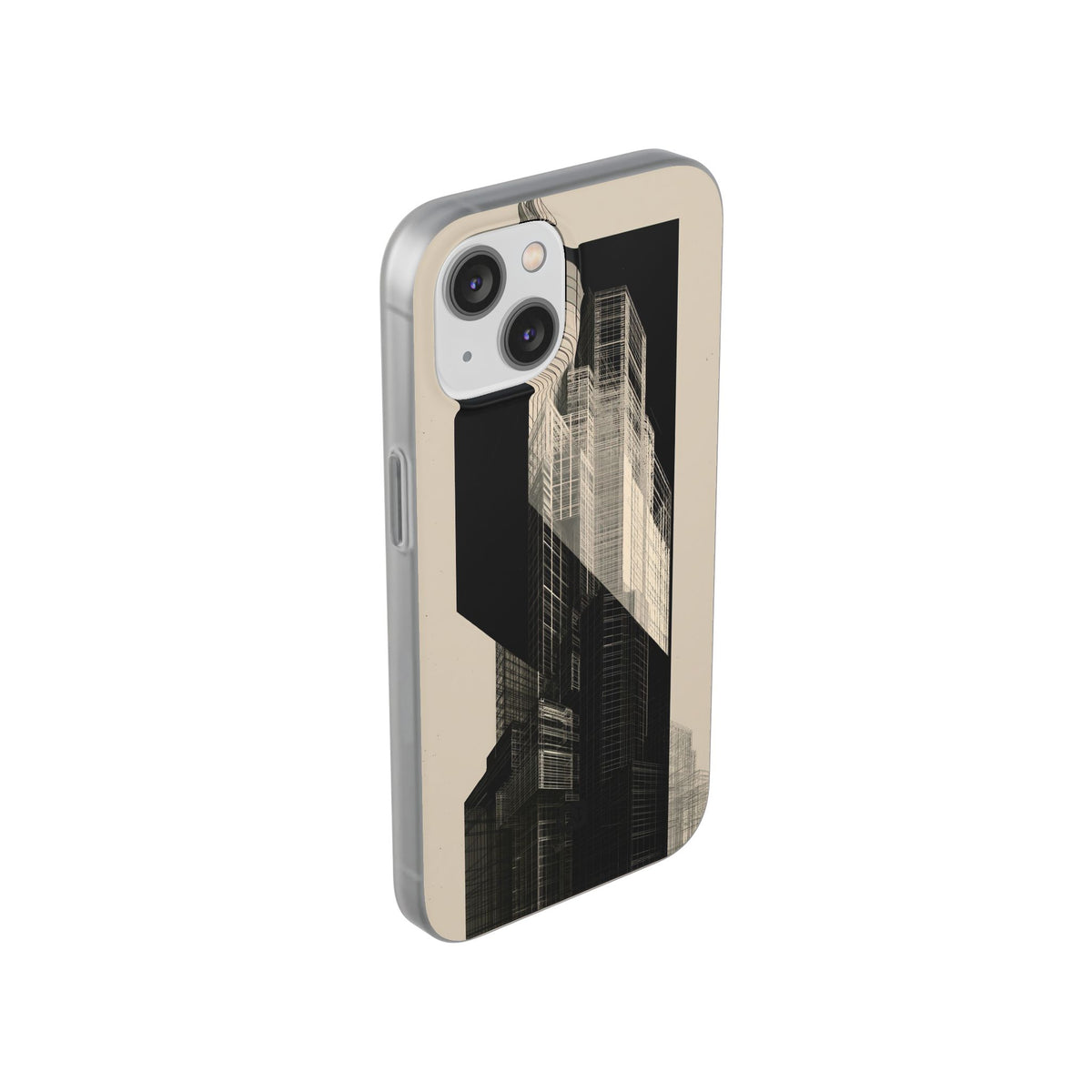 Beige Lite Phone Case for iPhone - Monolith Urban Grid