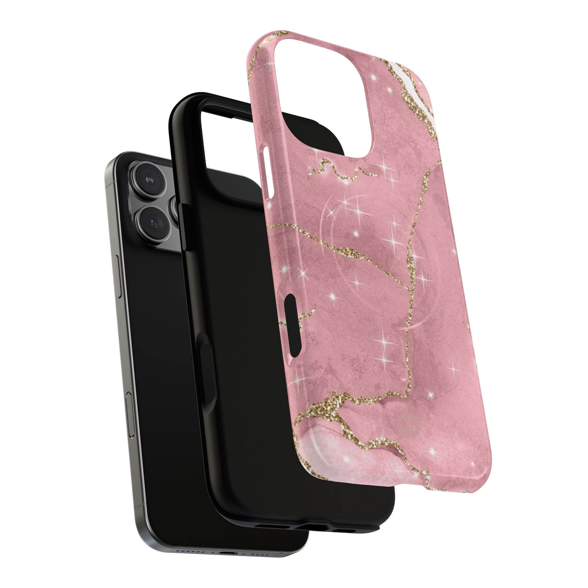 Rose Sparkle Marble · Tough+ Coque de téléphone pour iPhone · Magsafe