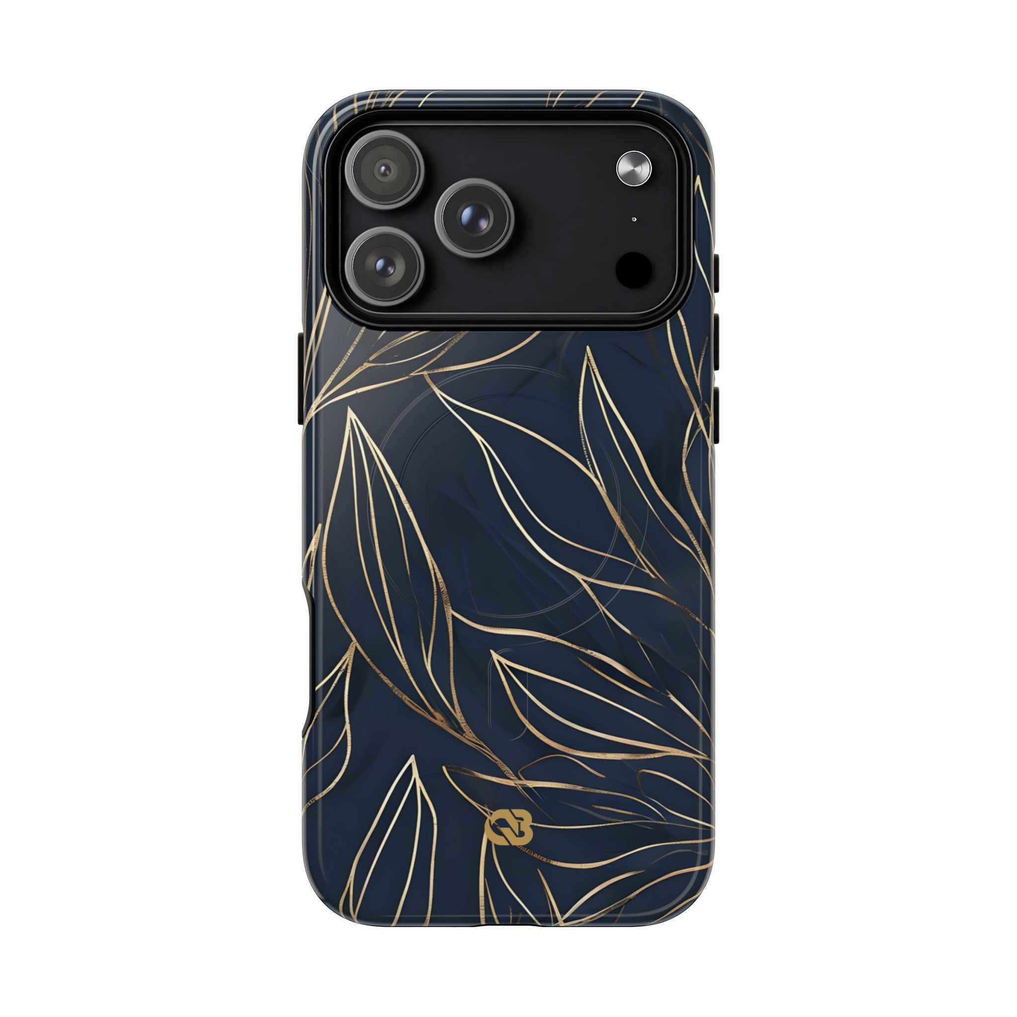 Gilded Navy Foliage · Tough+ Magsafe