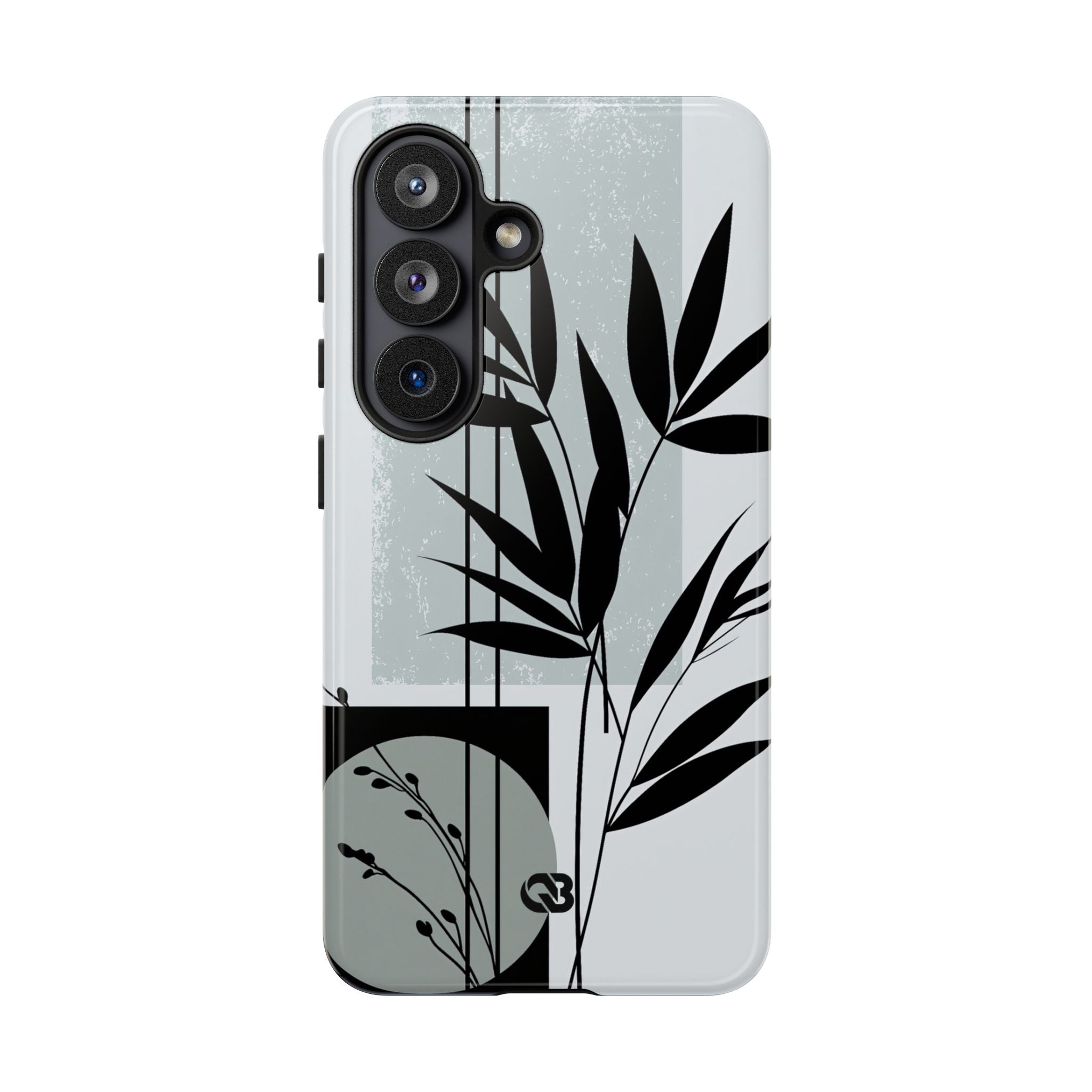 Grey Tough Phone Case for Samsung - Sage Bamboo Noir