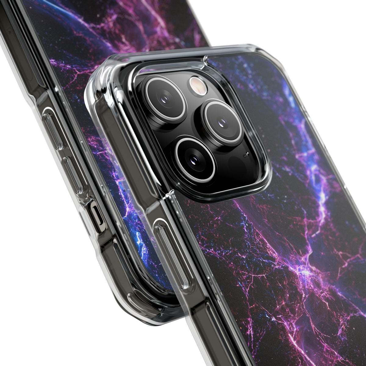 Neural Singularity · Clear Impact Magnetic Phone Case for iPhone · Black