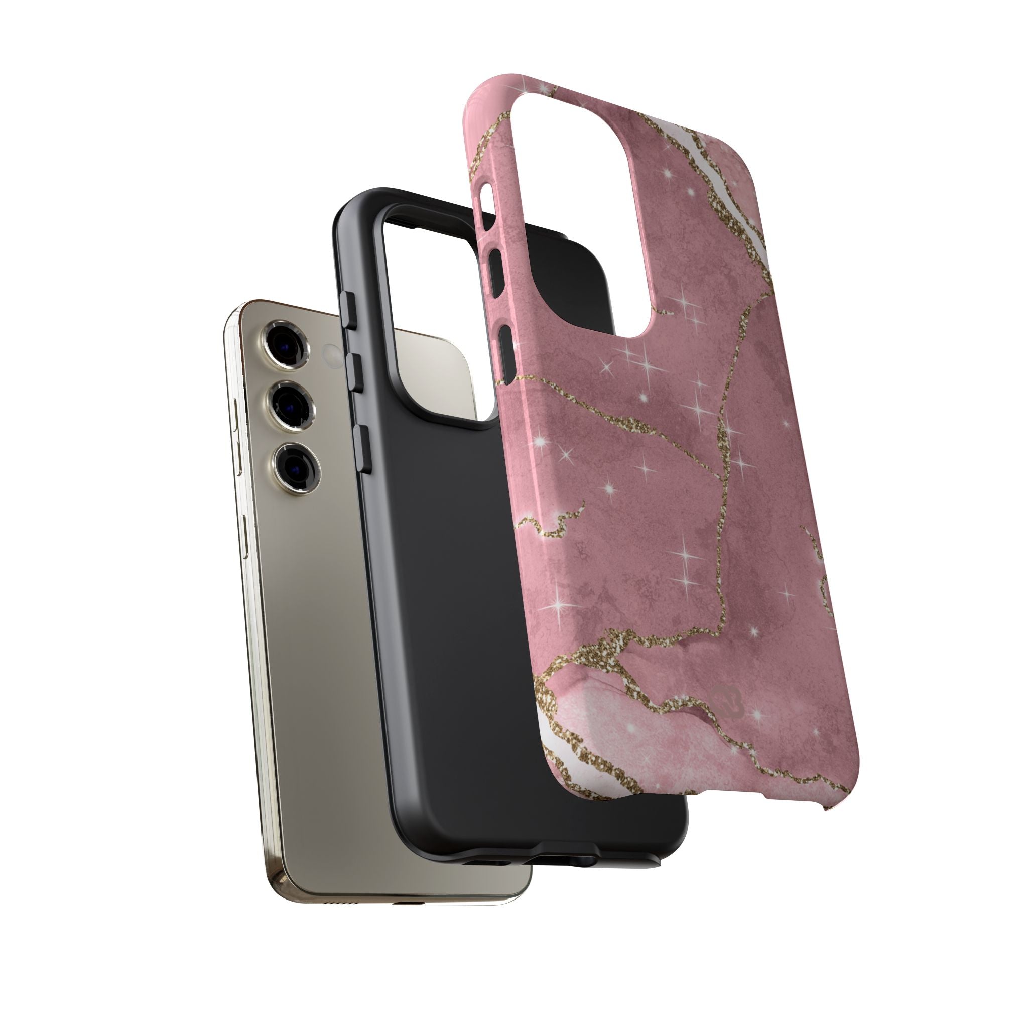 Rose Sparkle Marble · Tough Phone Case for Samsung