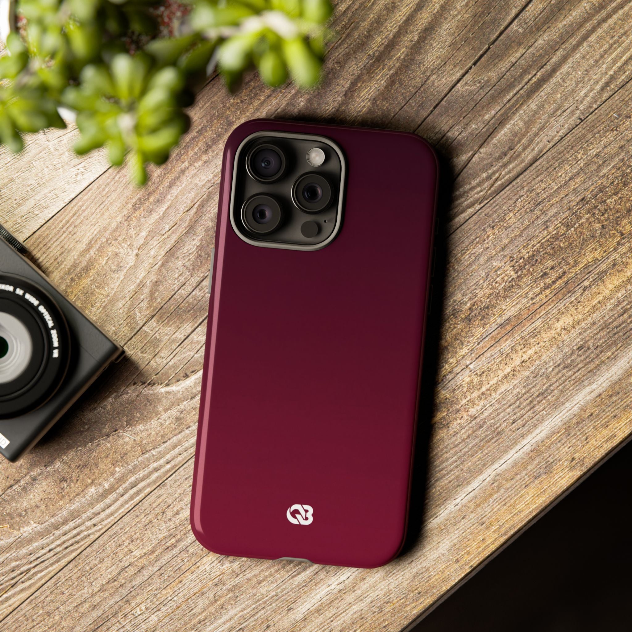 Red Tough Phone Case for iPhone - Deep Sangria Gradient