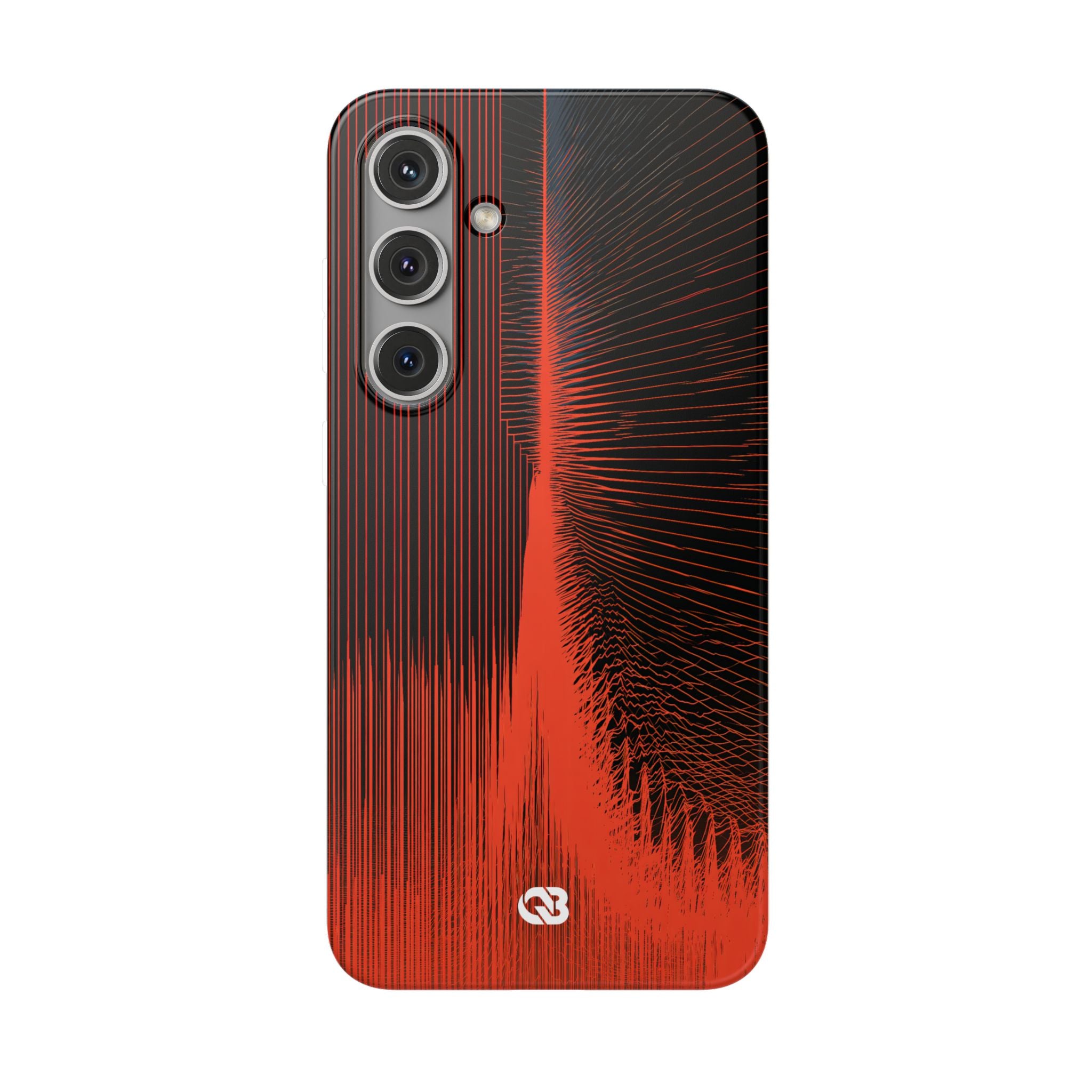 Red Lite Phone Case for Samsung - Crimson Frequency Pulse