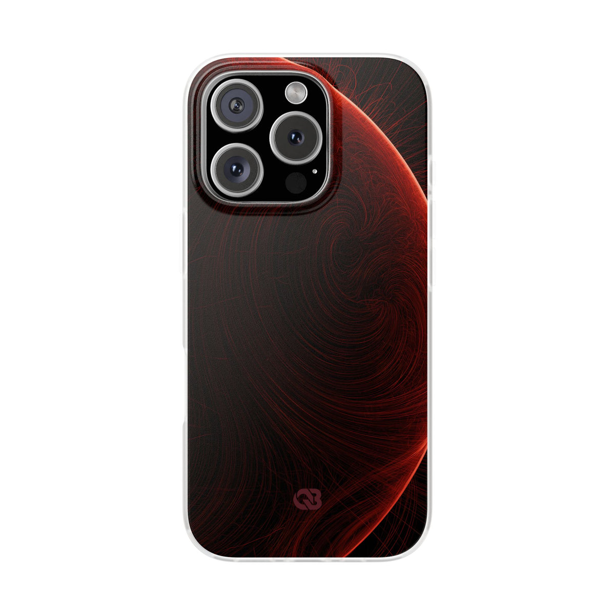 Red Lite Phone Case for iPhone - Crimson Flare Flux
