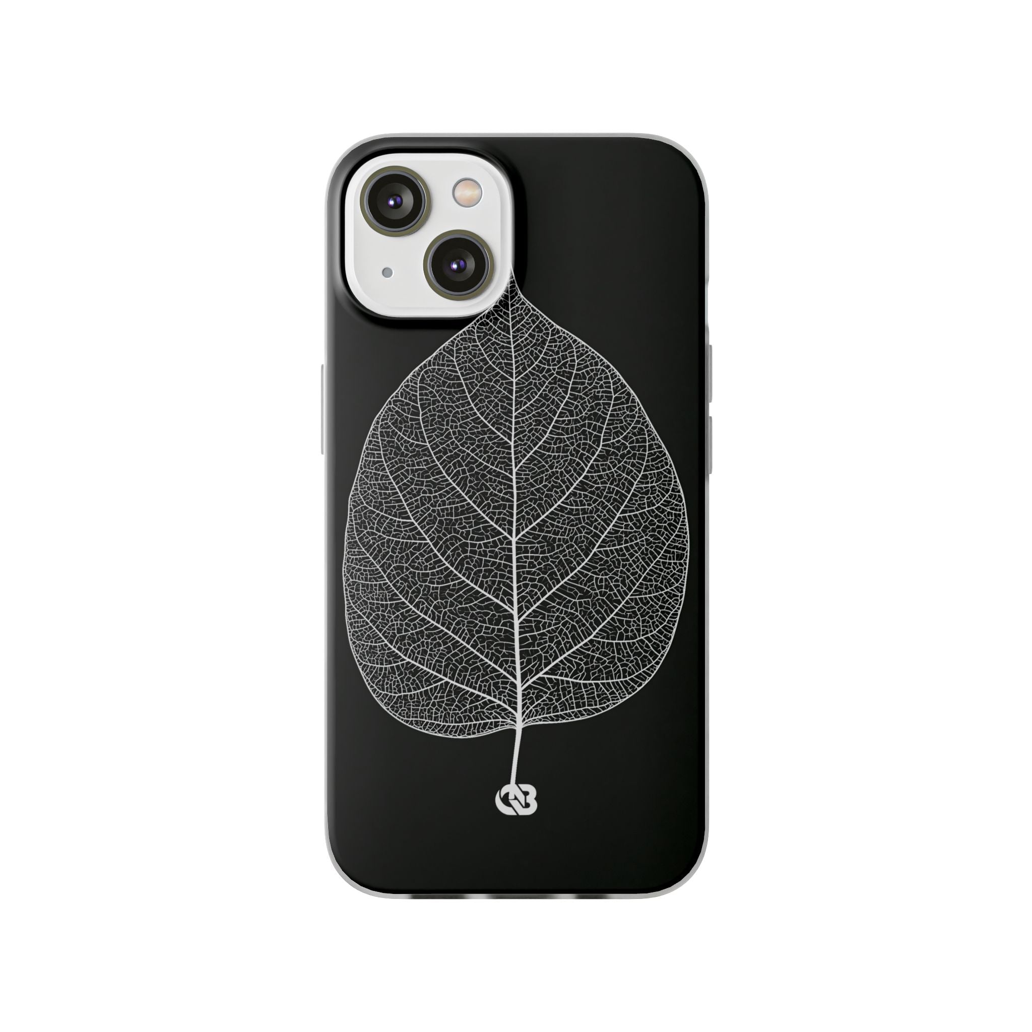 Black Lite Phone Case for iPhone - Bleached Leaf Lattice