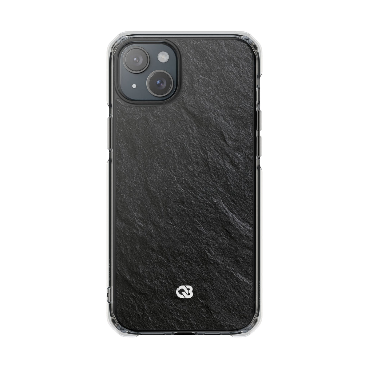 Obsidian Slate · Clear Impact Magnetic Phone Case for iPhone · Black
