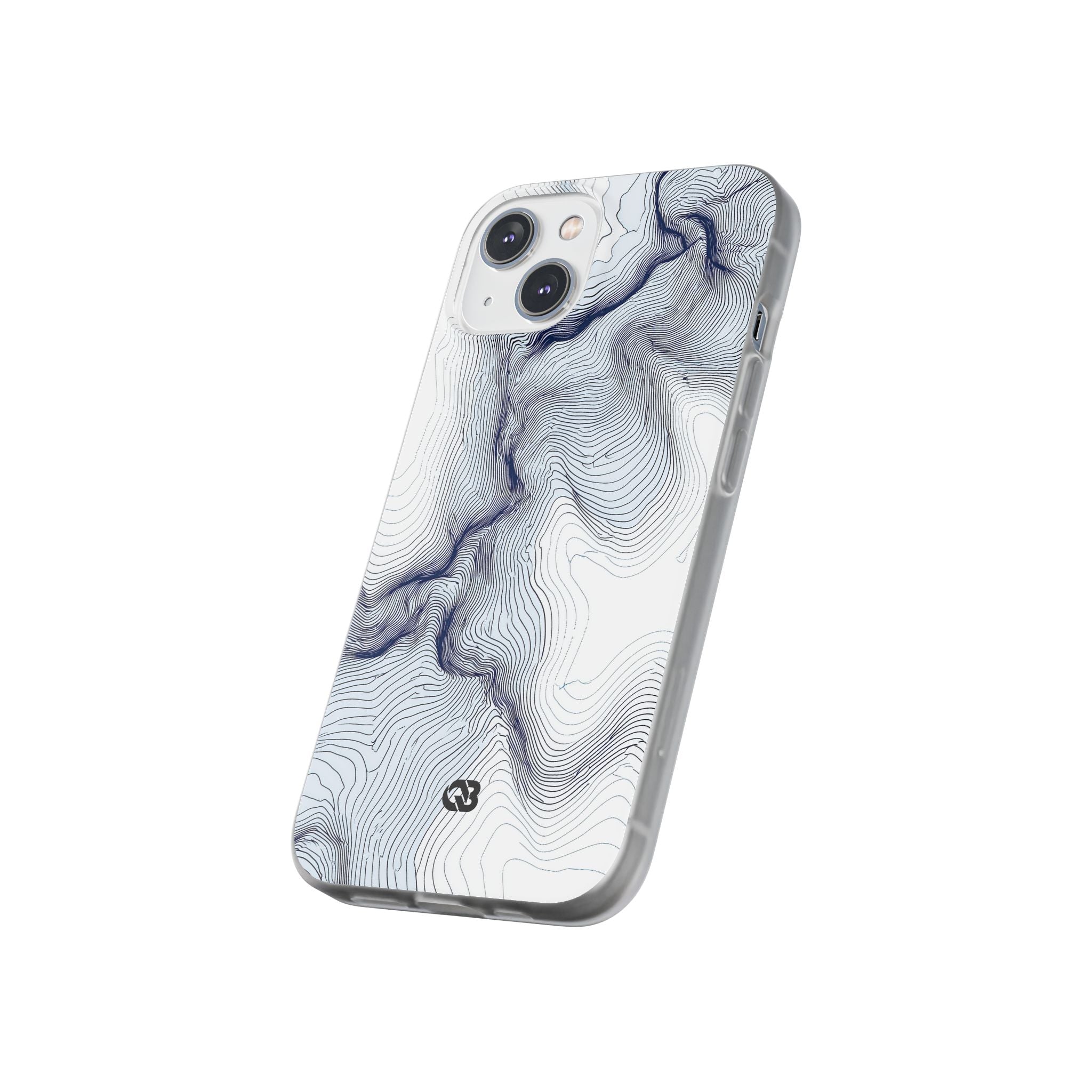 White Lite Phone Case for iPhone - Nordic Ridge Topo