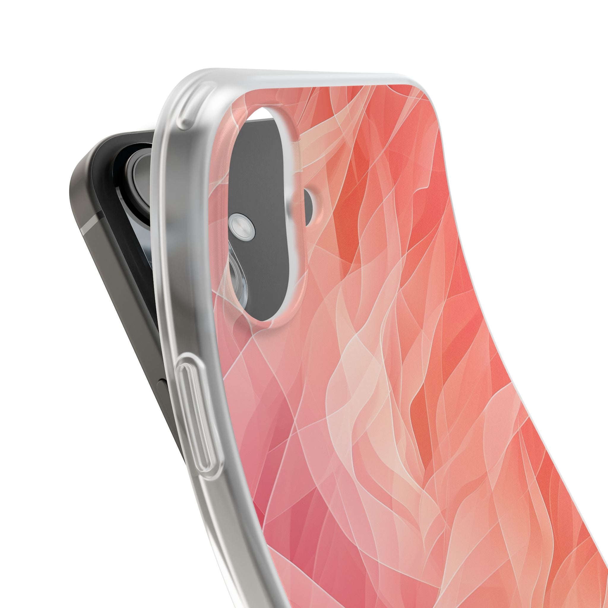 Peach Wave Drift iPhone 16 Plus Case - Soft