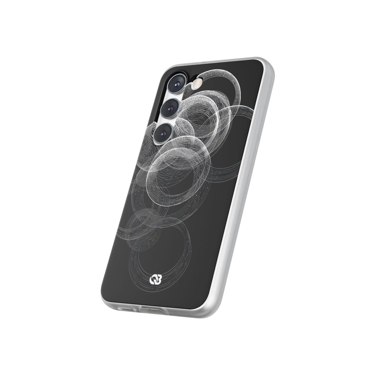 Black Lite Phone Case for Samsung - Kinetic Wireframe Orbit