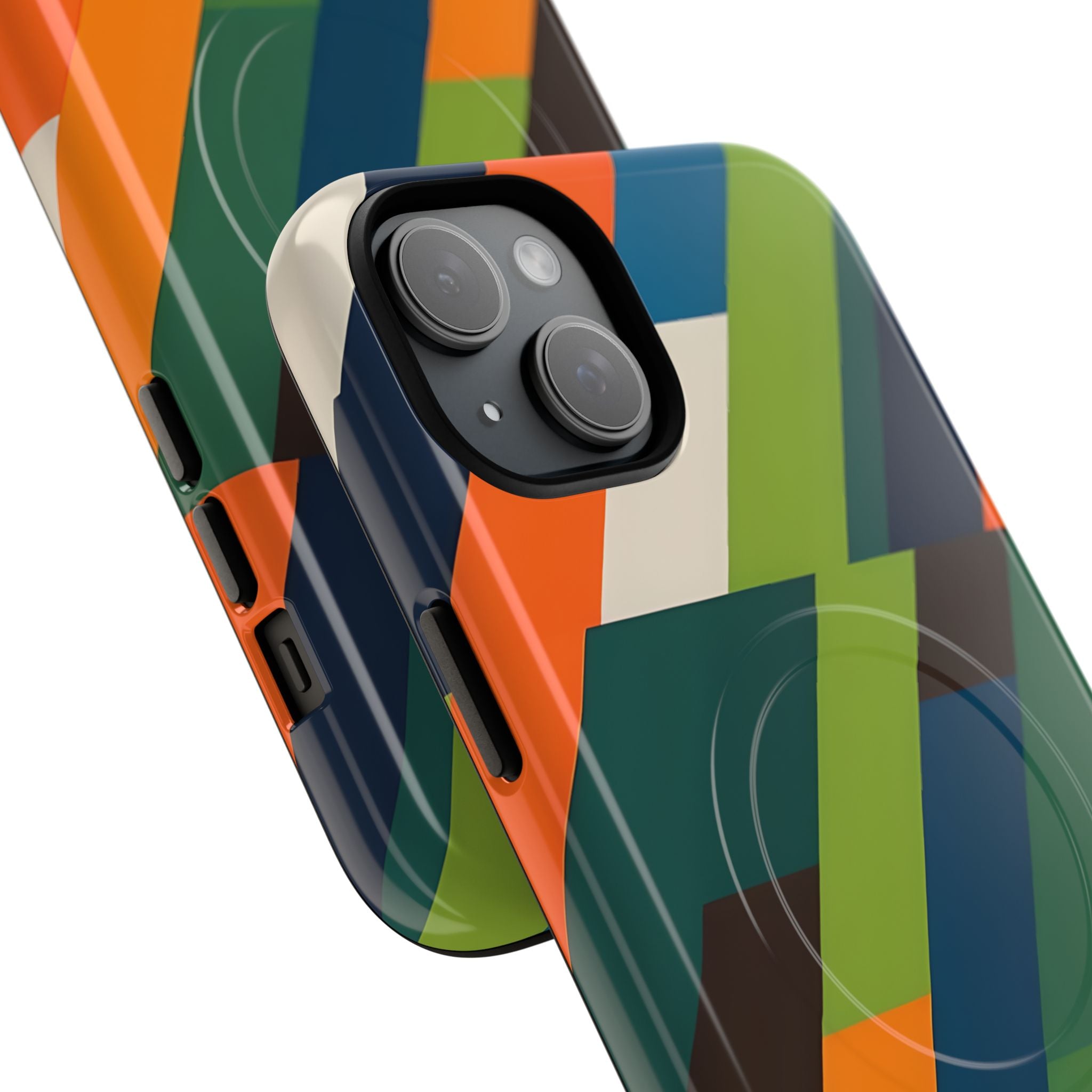 Angled Retro Mosaic · Tough+ Phone Case for iPhone · Magsafe