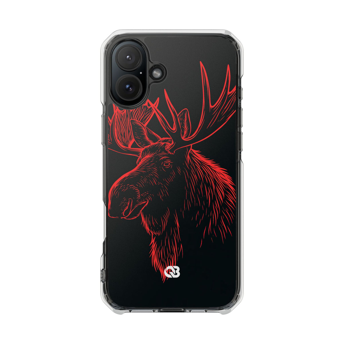 Nordic Elk · Clear Impact Magnetic Phone Case for iPhone · Black