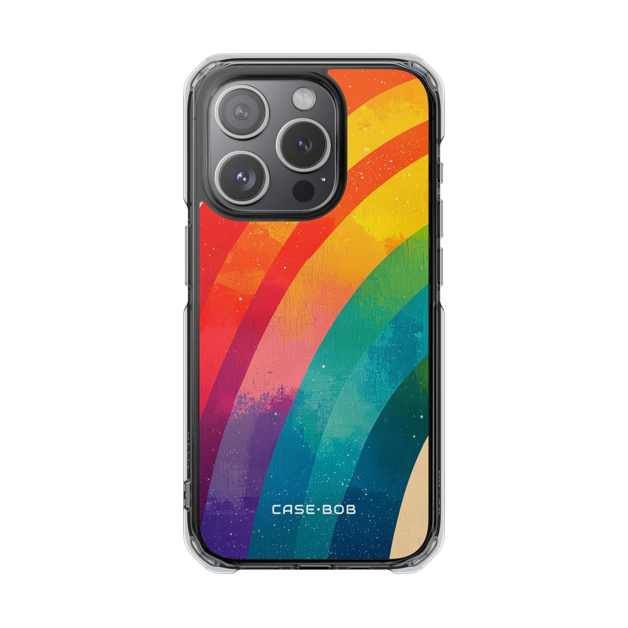 Texturierter Regenbogenbogen iPhone 15 Pro Case - Impact