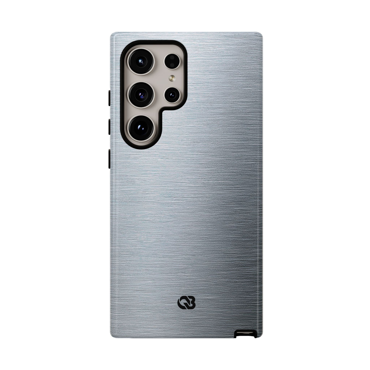 Silver Tough Phone Case for Samsung - Satin Chrome Grain