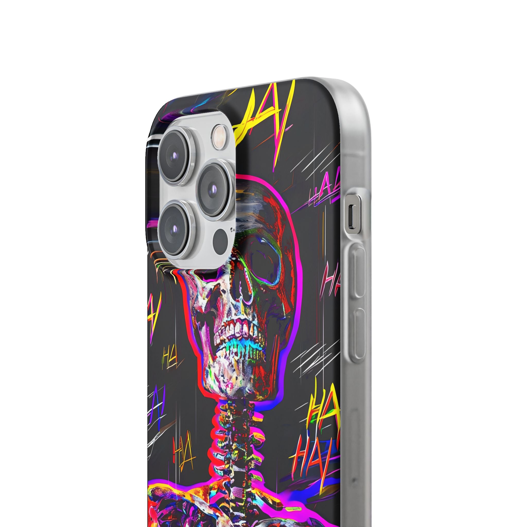 Neon Glitch Skeleton · Soft Handyhülle für iPhone