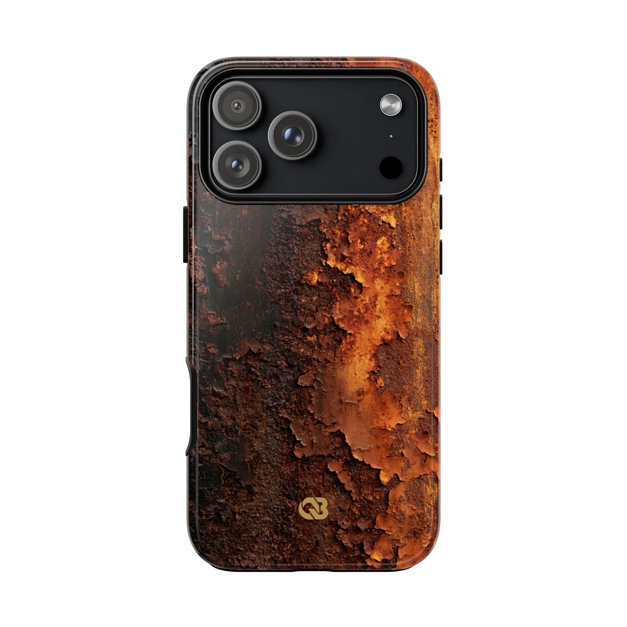 Orange Tough Phone Case for iPhone - Oxidized Iron Crust