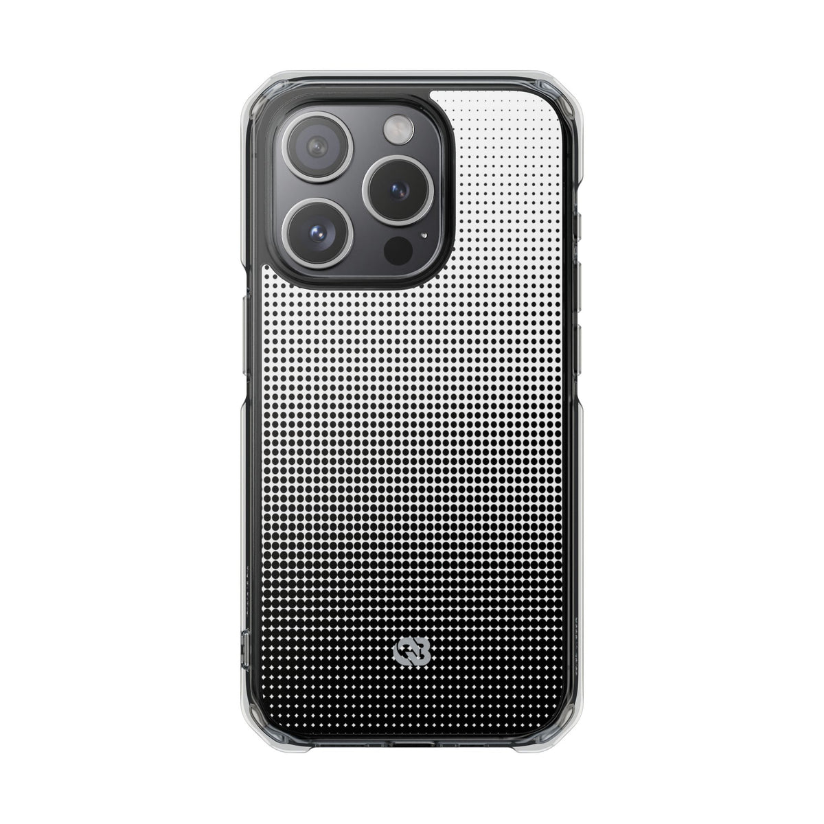 Black Impact MagSafe Phone Case for iPhone - Obsidian Halftone Flux