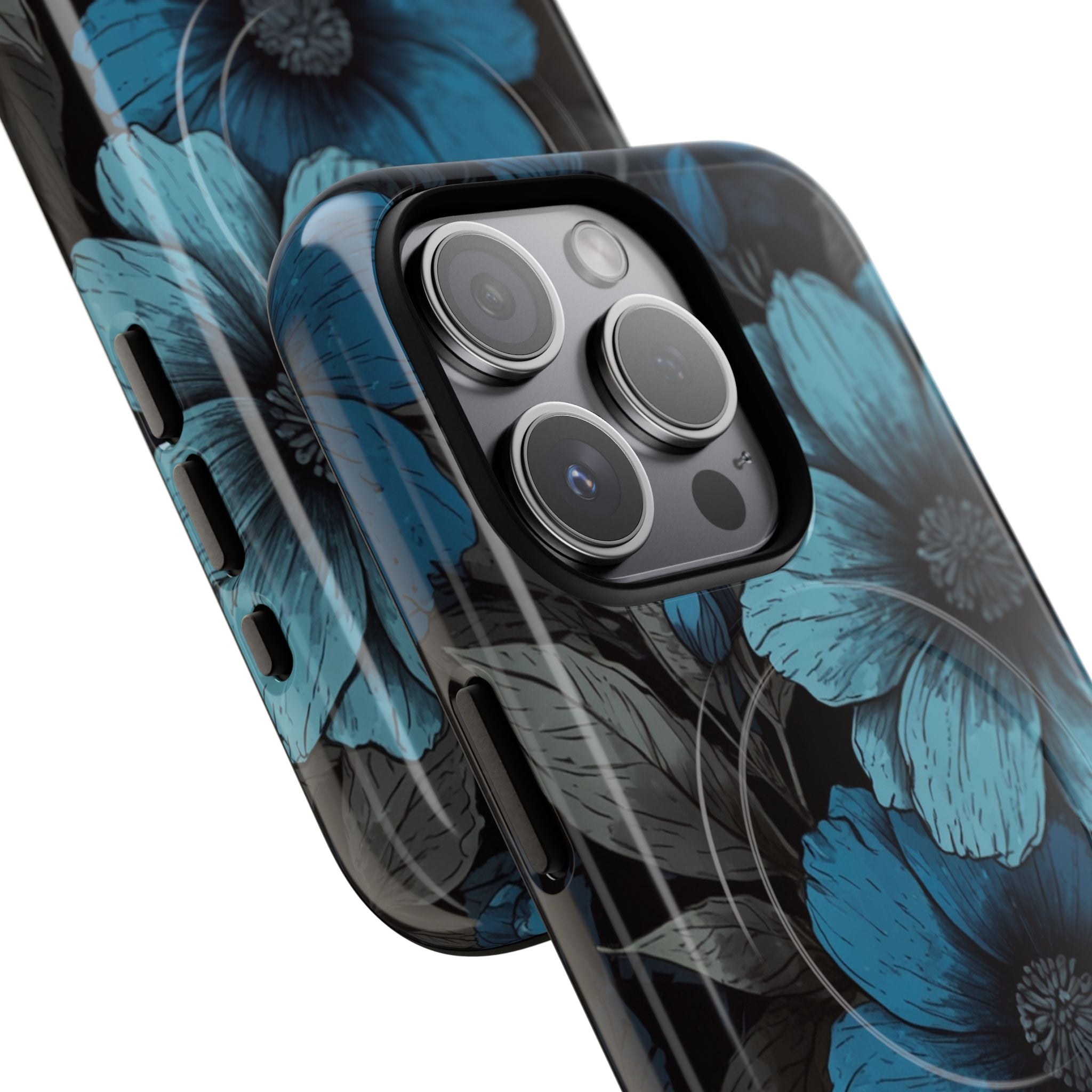 Obsidian Blue Petals · Tough+ Phone Case for iPhone · Magsafe