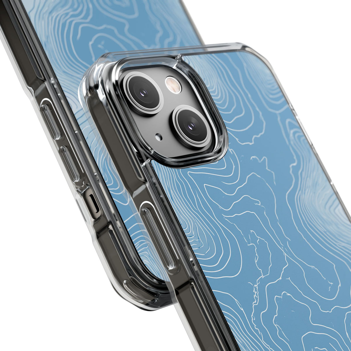 Blue Impact MagSafe Phone Case for iPhone - Glacial Ridge Topo