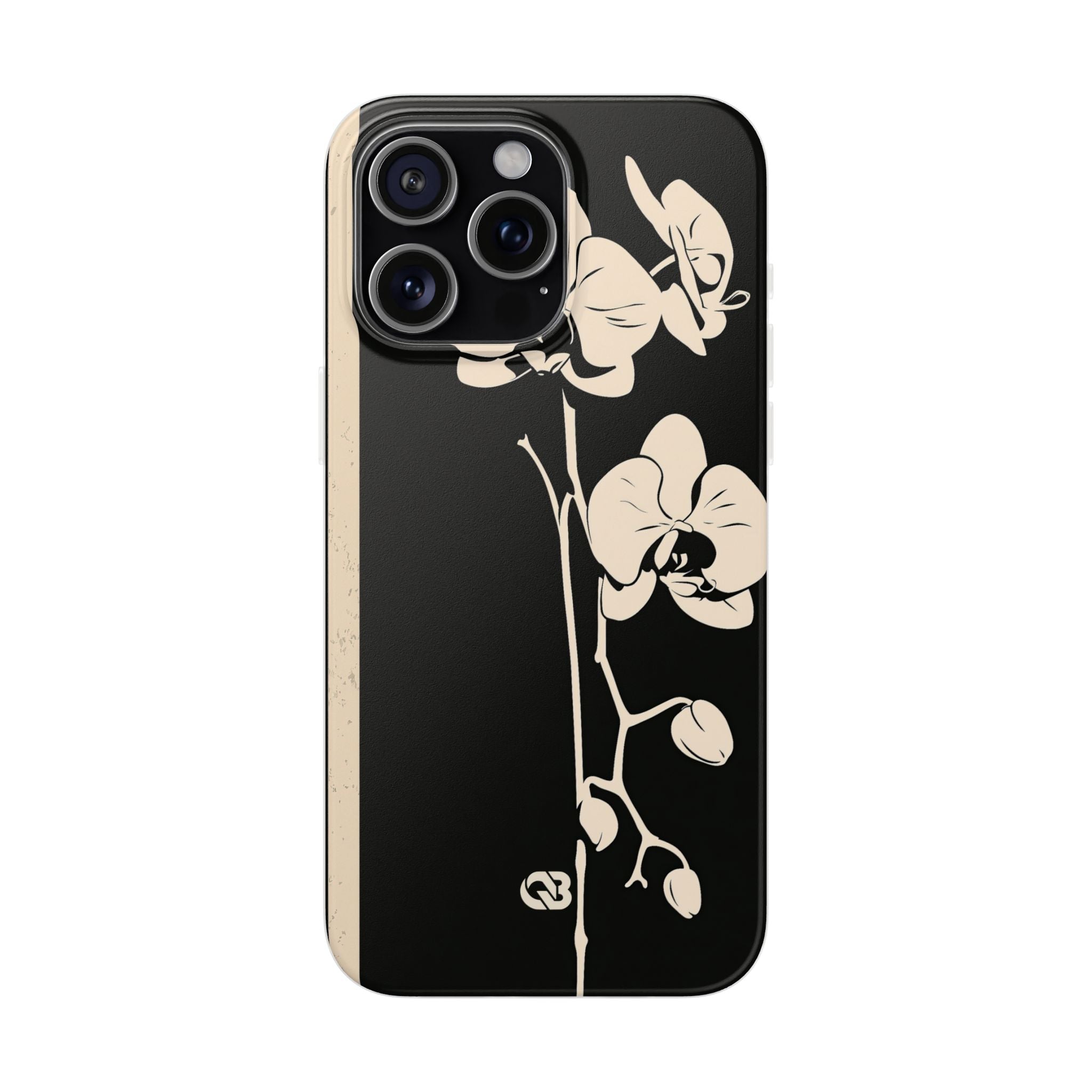 Black Lite Phone Case for iPhone - Obsidian Bone Orchid