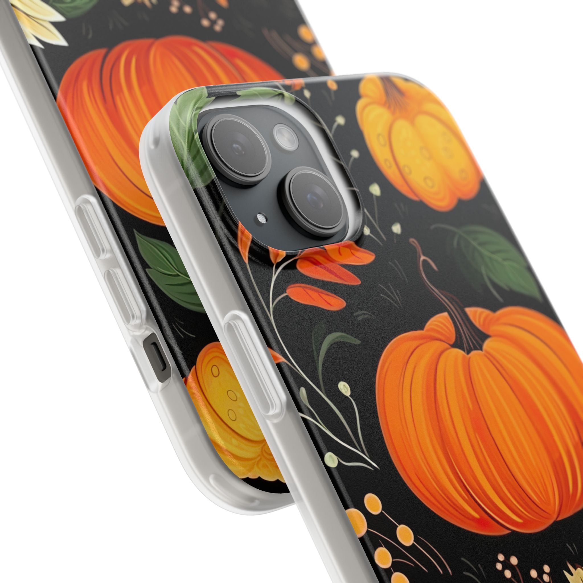 Pumpkin Glow iPhone 15 Plus Case - Soft