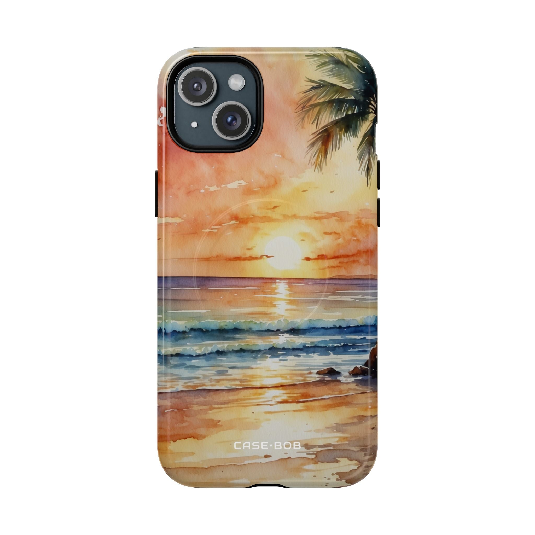 Sunset Palm iPhone 15 Plus Cover - Tough+