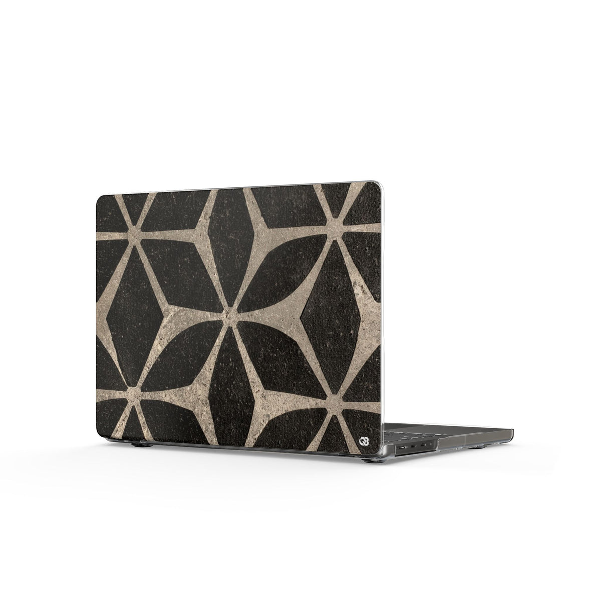 Concrete Mosaic Star · Clear Hard Case for MacBook · Black