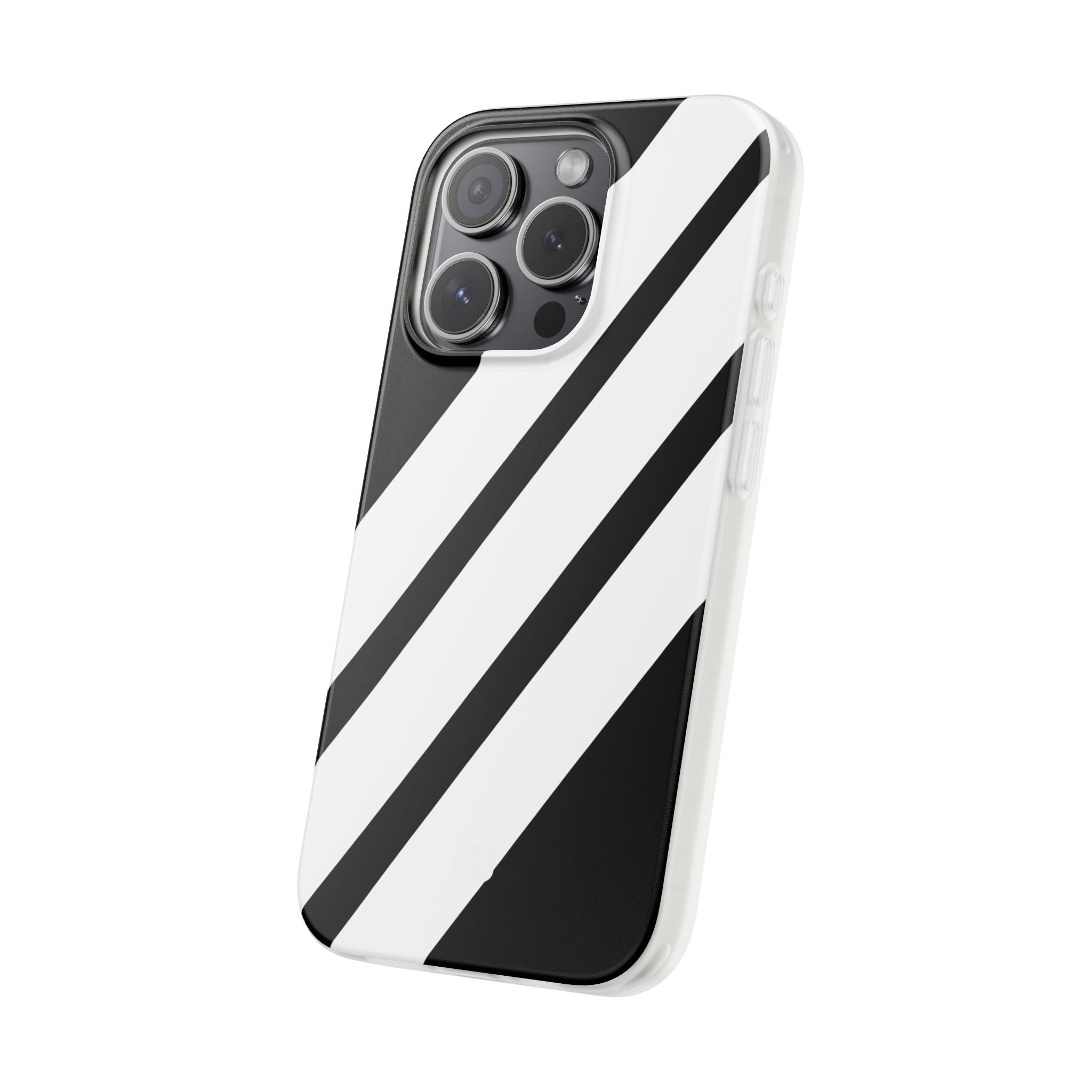 Obsidian White Bars · Soft Handyhülle für iPhone